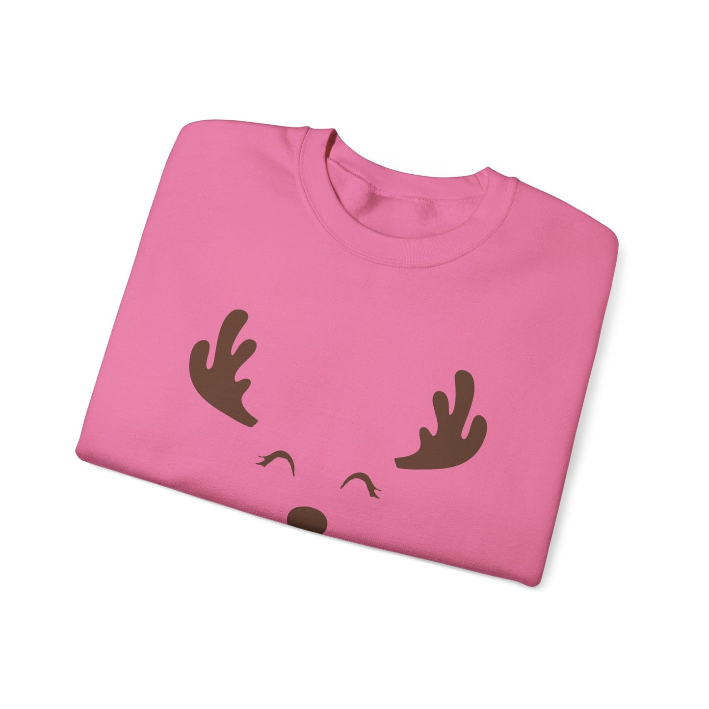 Festive Adult Unisex Reindeer Crewneck Sweatshirt