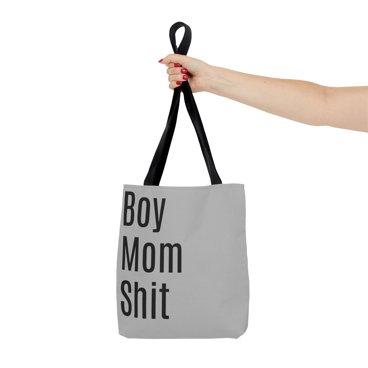 Boy Mom Shit Versatile Tote Bag (AOP) - Lt Gray