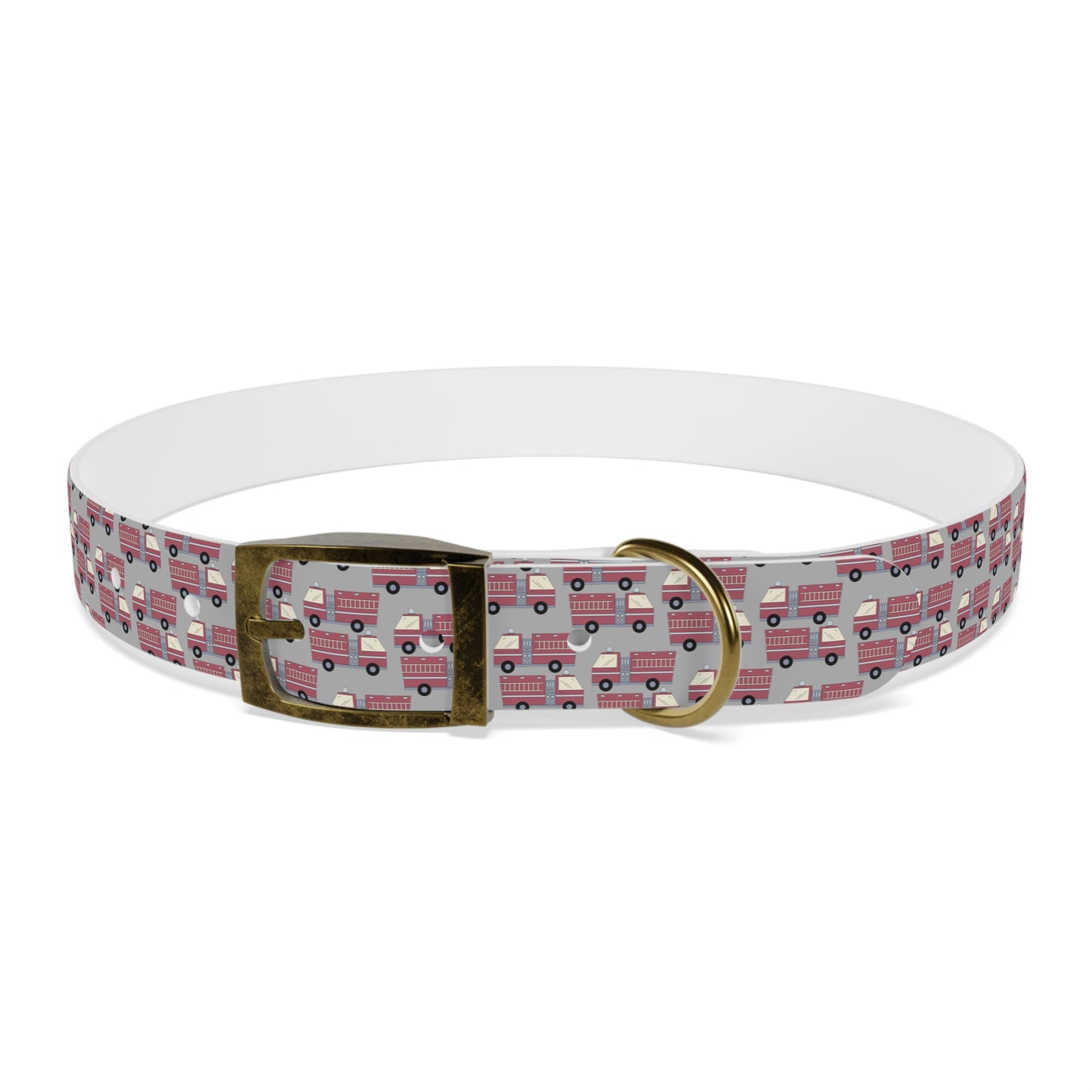 Dog Collar - Fire Trucks - Gry