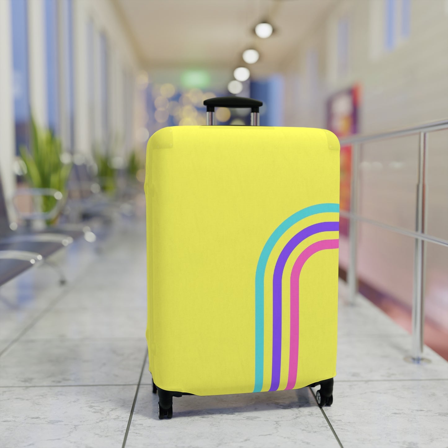 90's Inspired Luggage Cover - Banana Multicolor