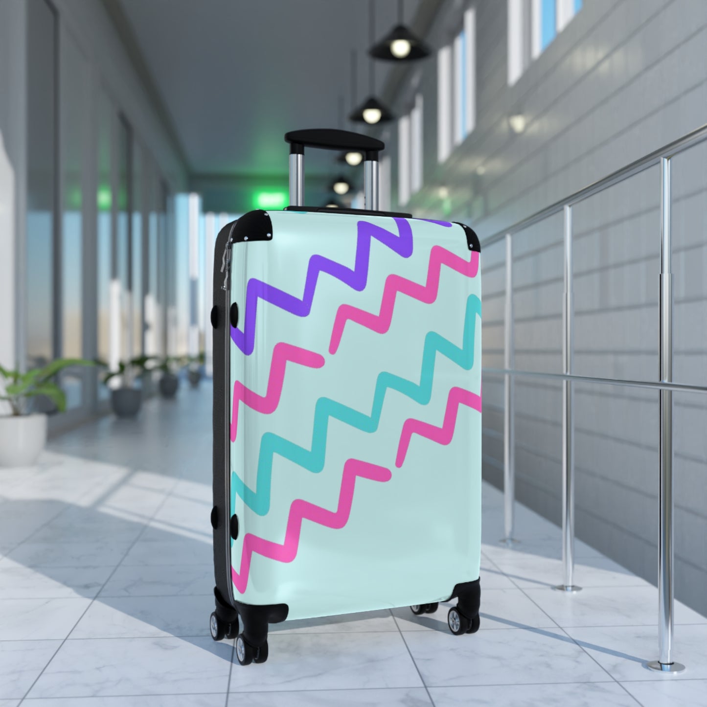 Luggage - 90's Inspired Mix & Match Suitcase - Mint Gettin' Ziggy