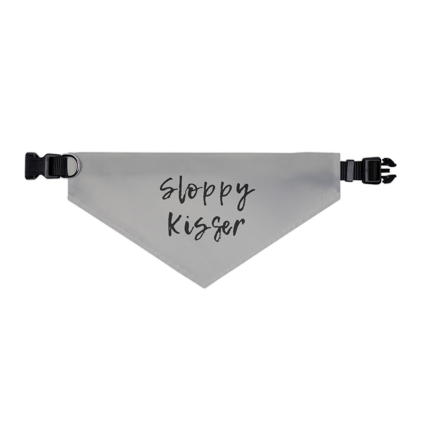 Pet Bandana Collar Grey - Sloppy Kisser