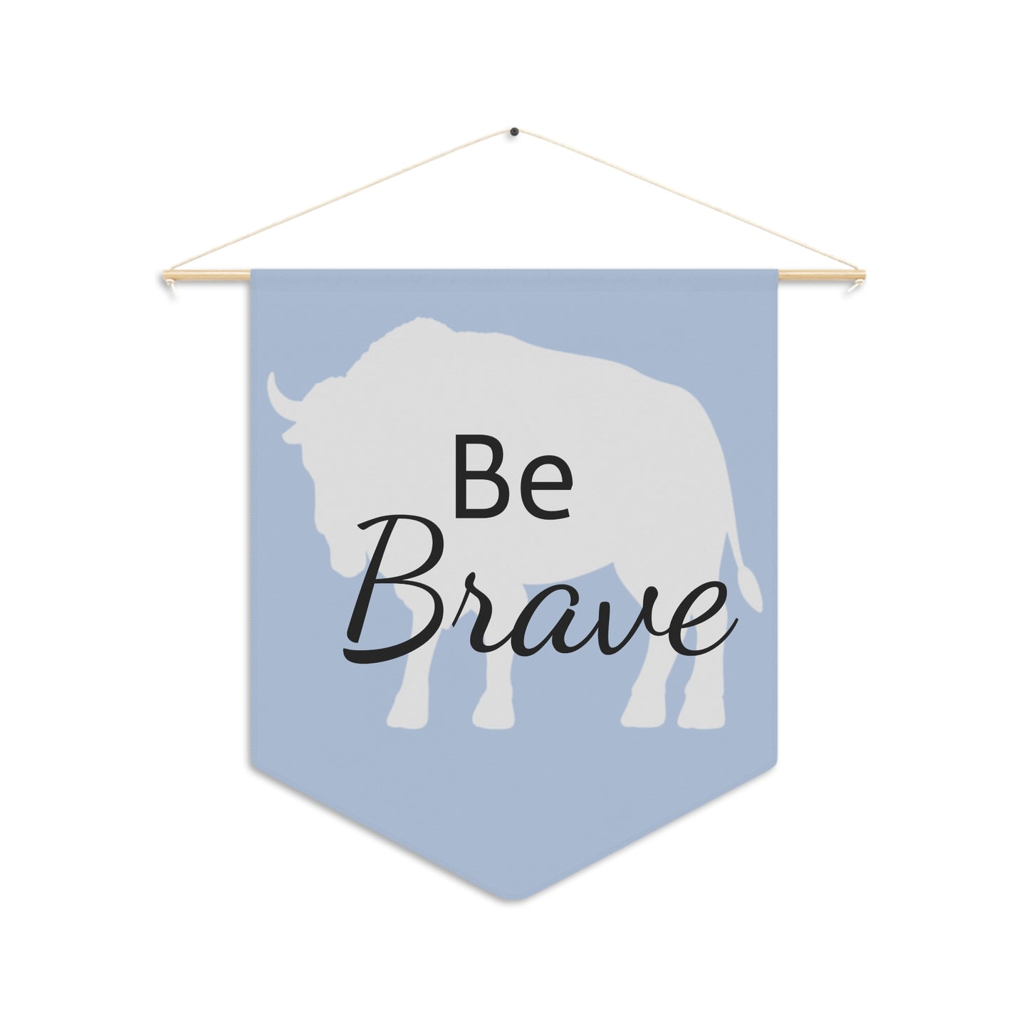 Pennant - Be Brave Bison Big Sky Blue