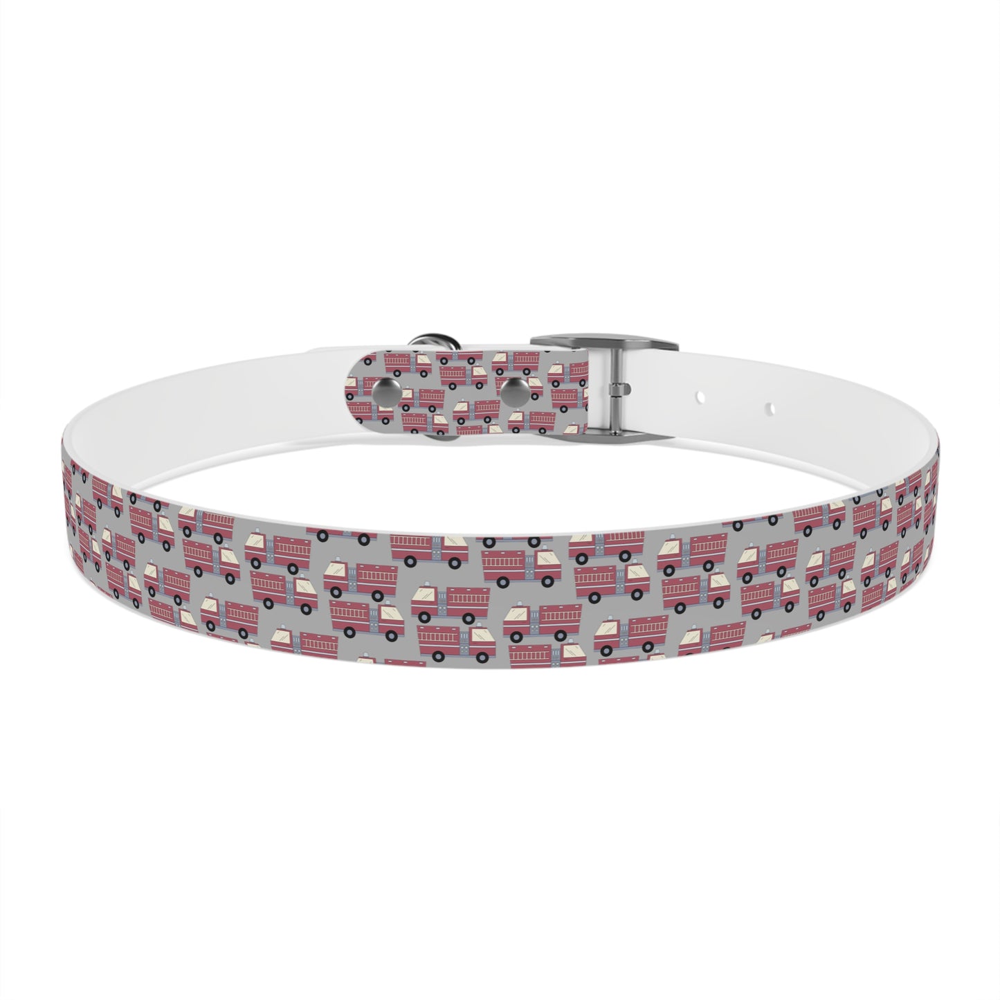 Dog Collar - Fire Trucks - Gry