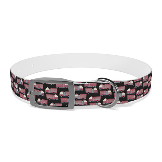 Dog Collar - Fire Trucks - Blk