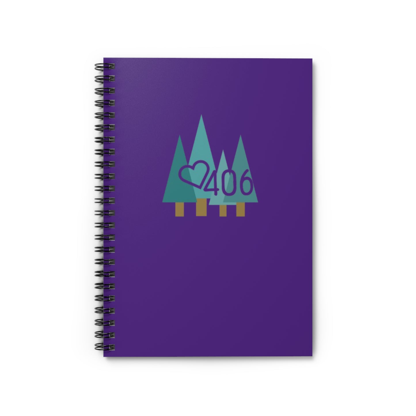 ITS406 Design Stationary Notebook Ruled Line - Purple Trees