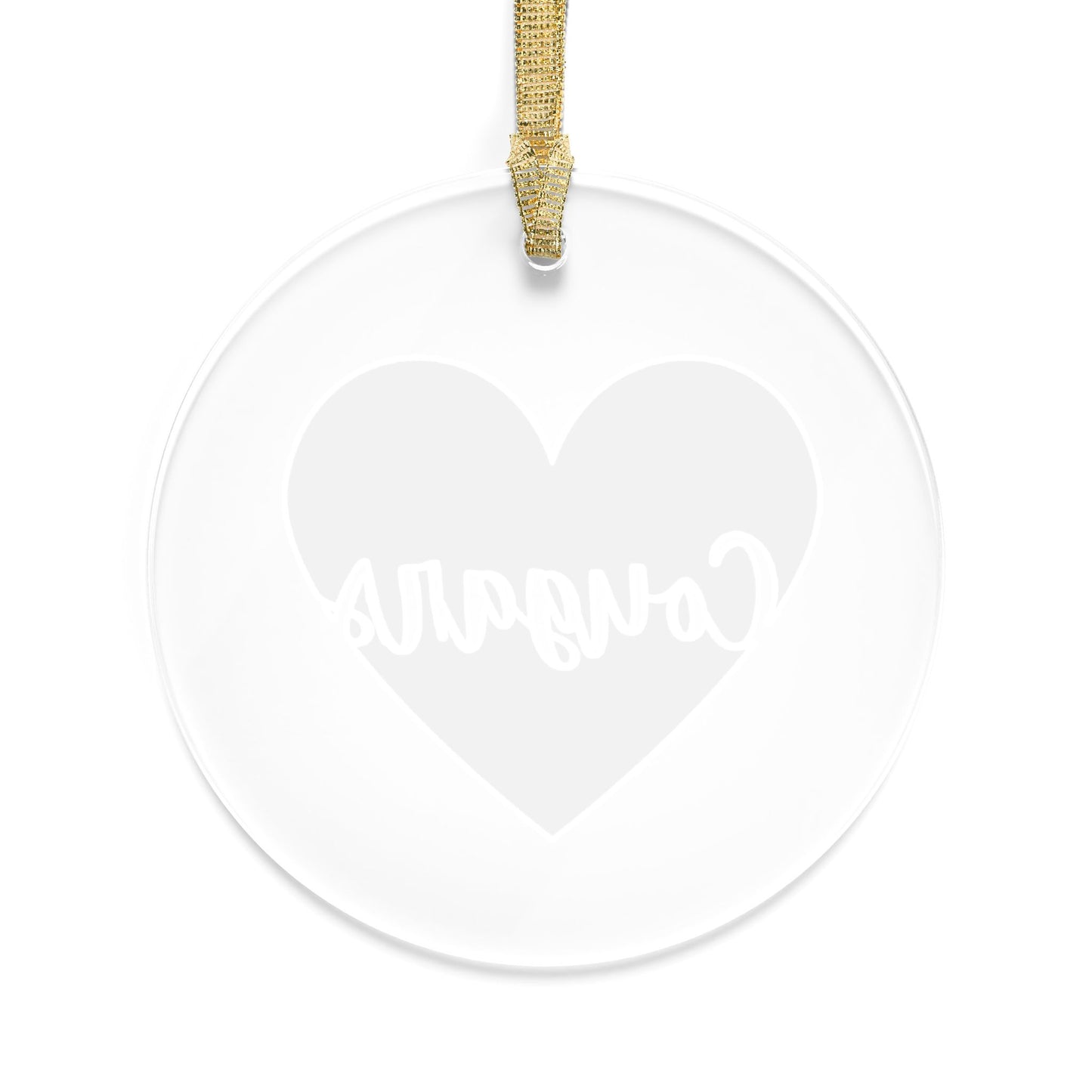 Sport Team Heart Keepsake Acrylic Ornaments - Cougars