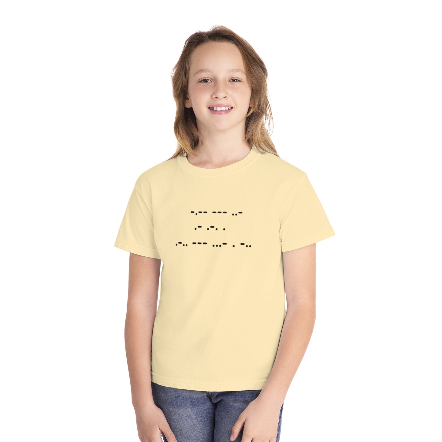 Youth Midweight Tee - "You Are Loved" in Morse Code