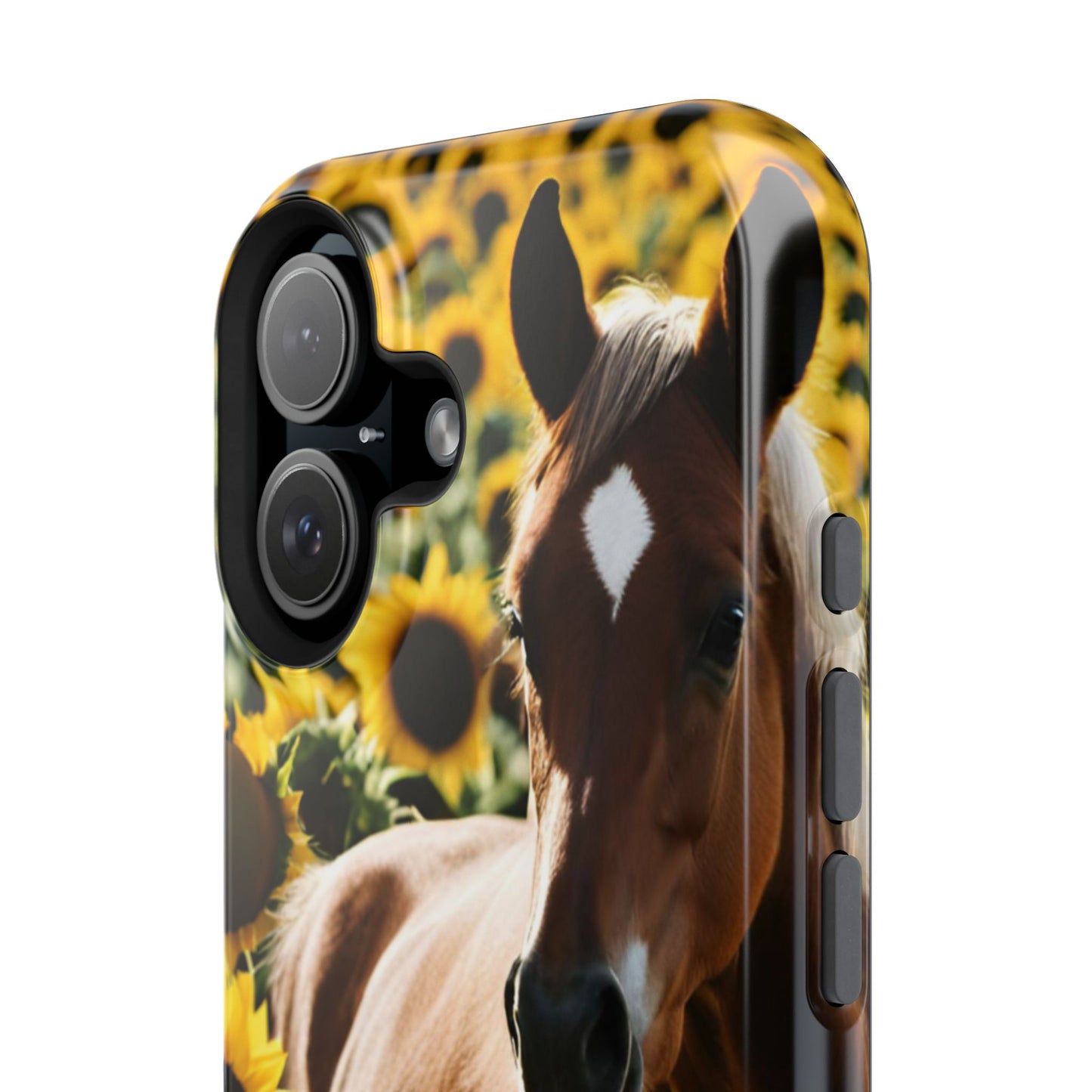 Phone Case - Impact-Resistant - Horse Sunflowers 2