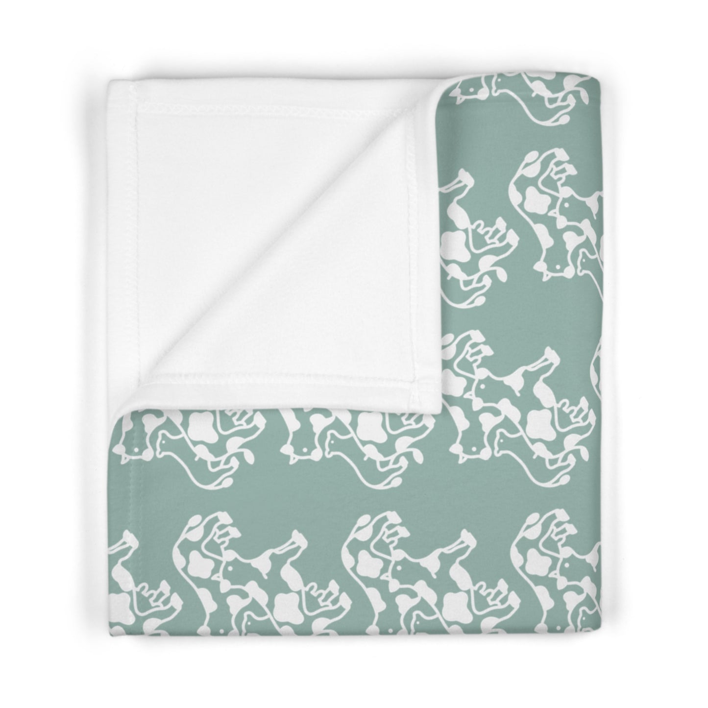 Barnyard Baby Soft Fleece Baby Blanket - Mountain Green