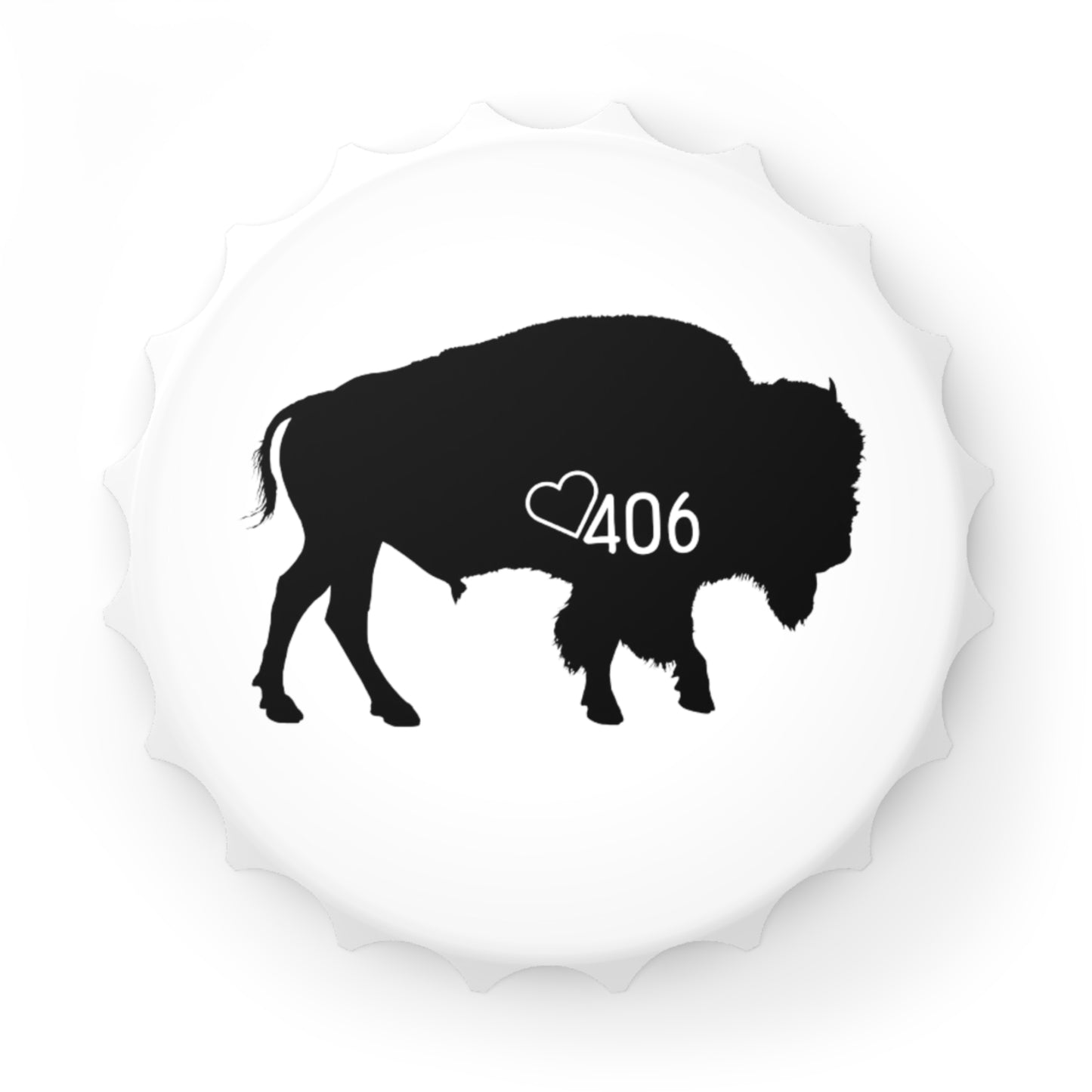 406  Magnetic Bottle Opener - Black Bison