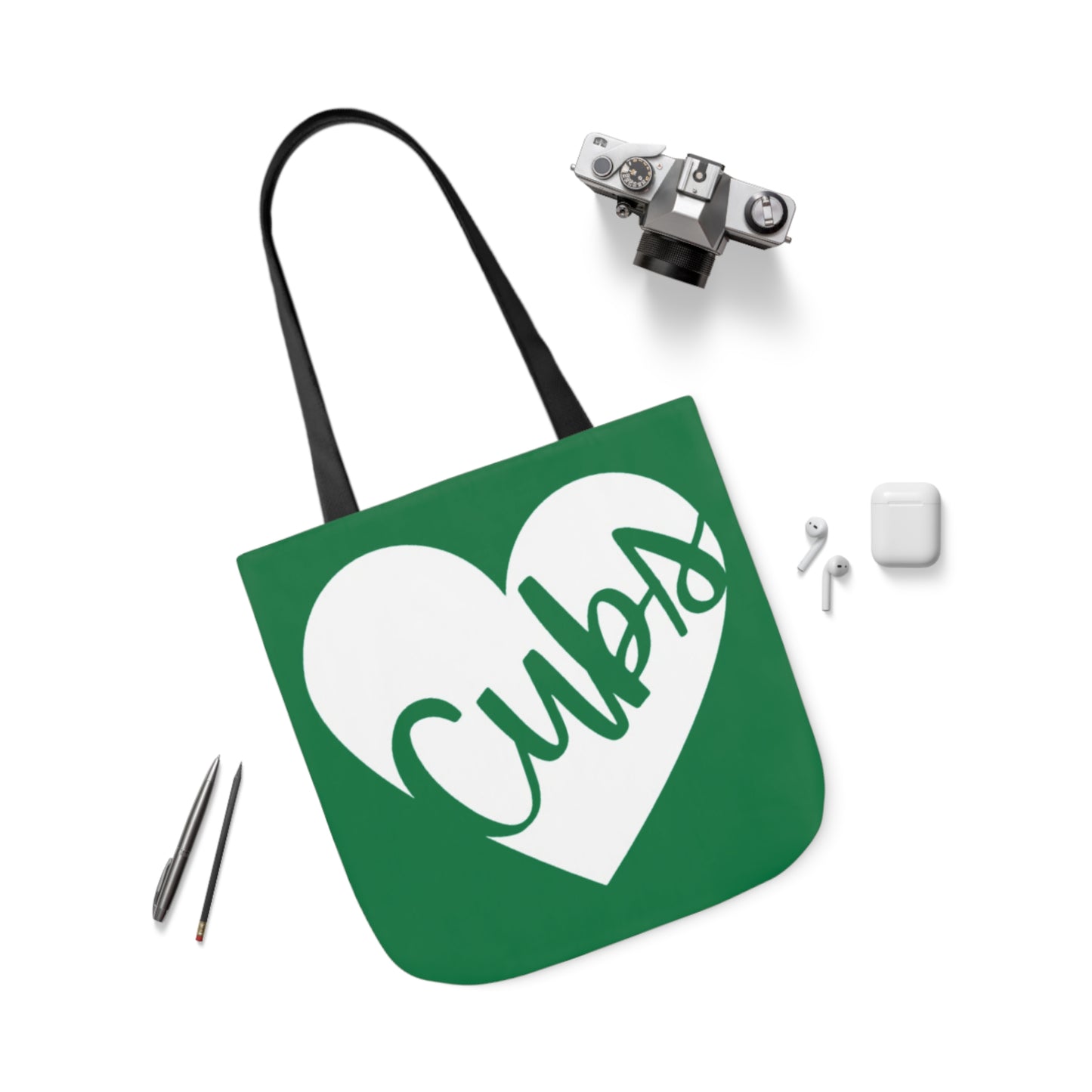 Generic Team Green Canvas Tote Bag, 5-Color Straps - Cubs