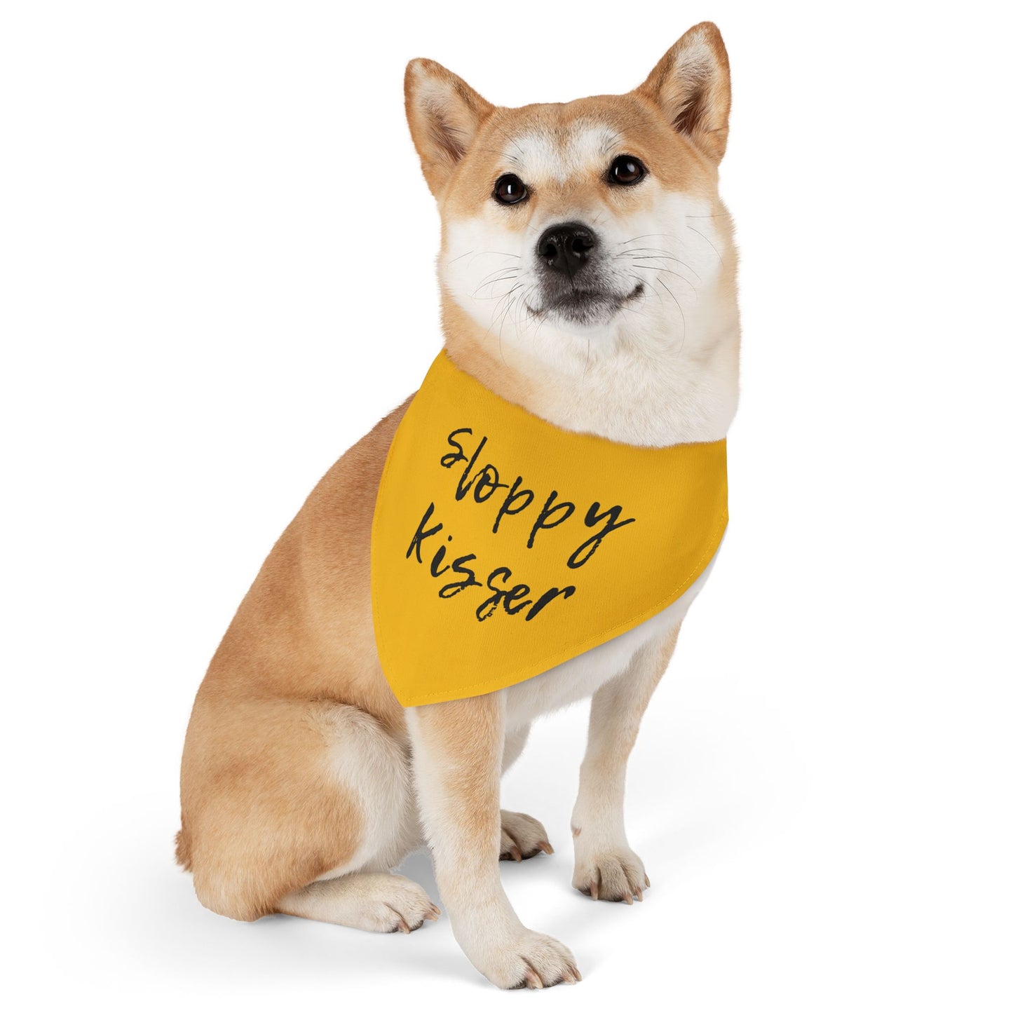 Pet Bandana Collar Yellow - Sloppy Kisser