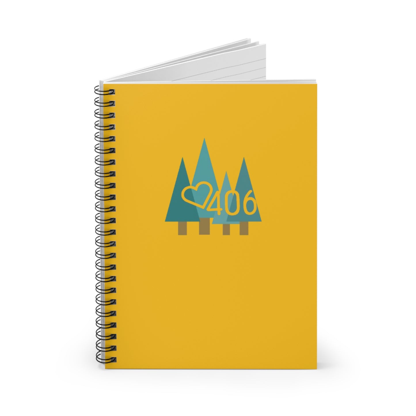 ITS406 Design Stationary Spiral Notebook - Ruled Line - Yellow Trees 406