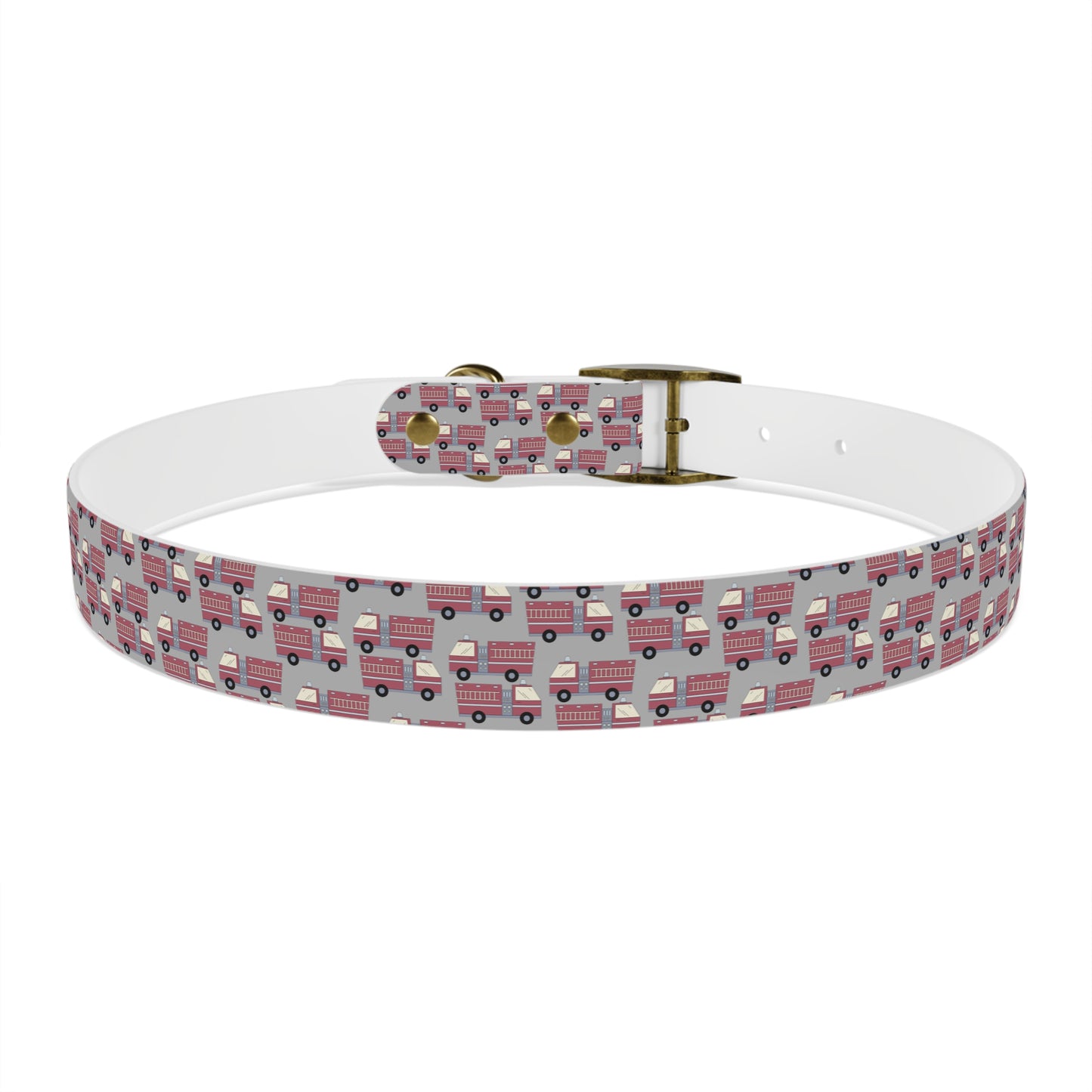 Dog Collar - Fire Trucks - Gry