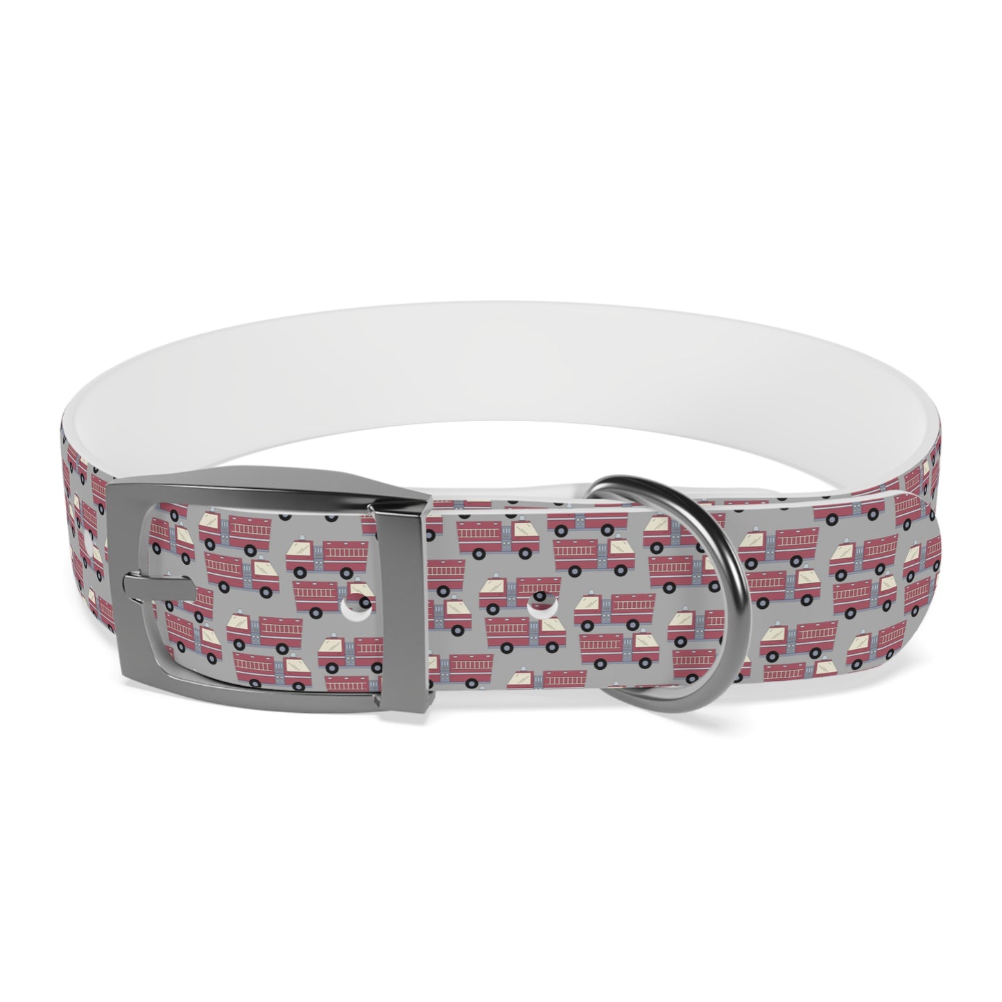 Dog Collar - Fire Trucks - Gry