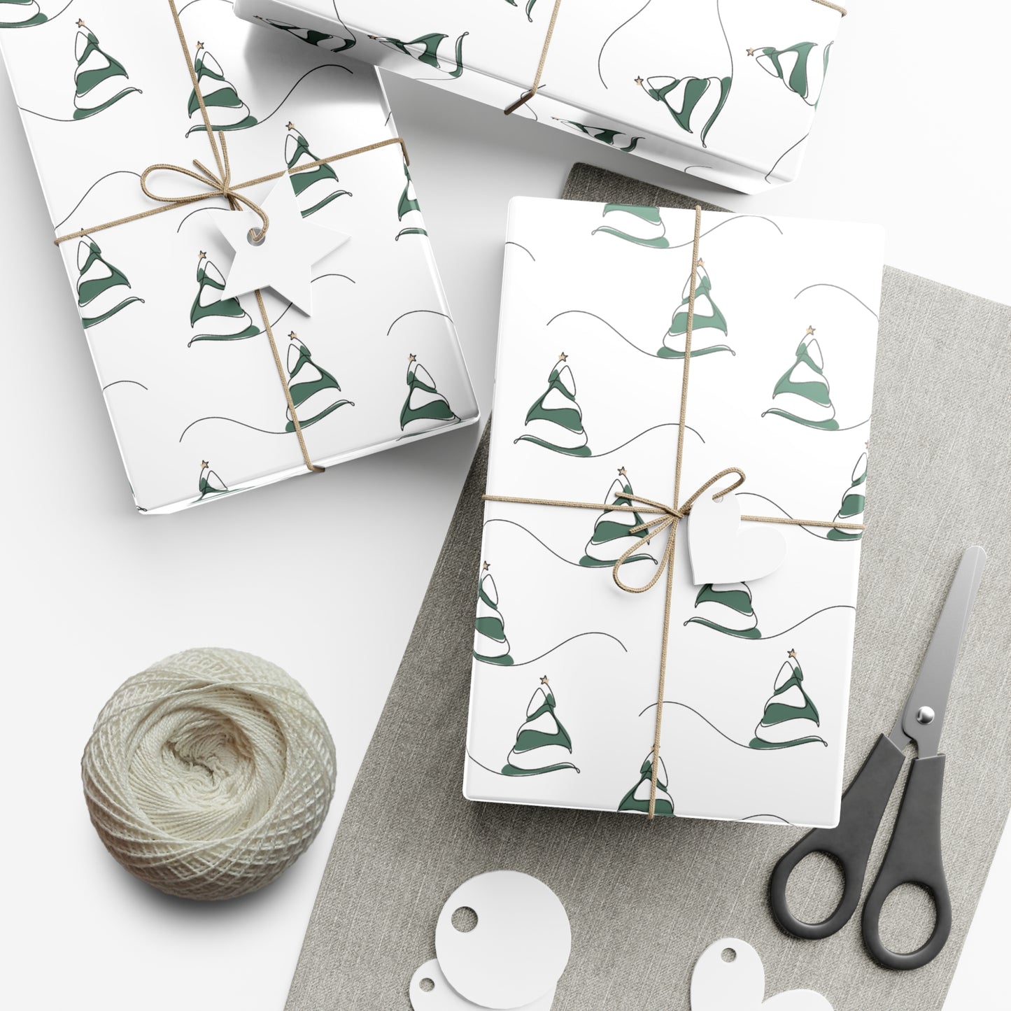 Gift Wrap Papers - Snow Hill Trees