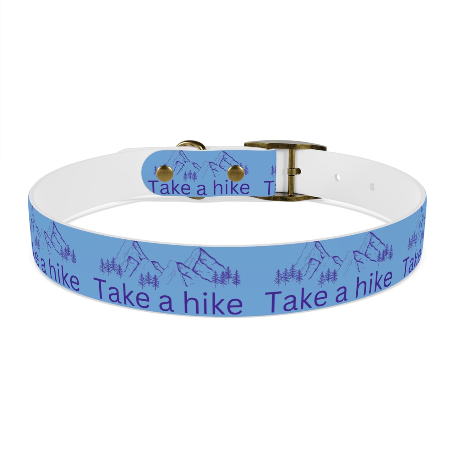 Take a Hike Dog Collar - Teal and Purple