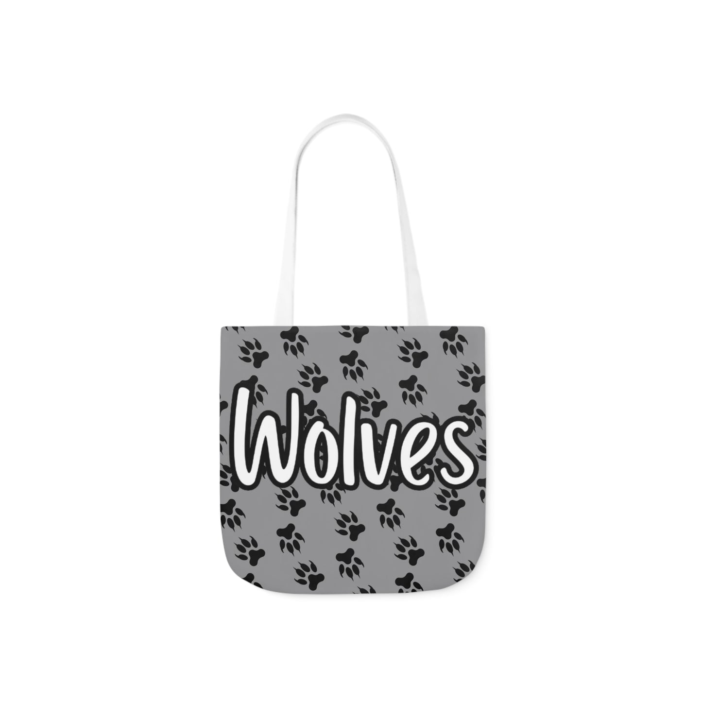 Sports Team Gray Canvas Tote Bag, 5-Color Straps - Wolves