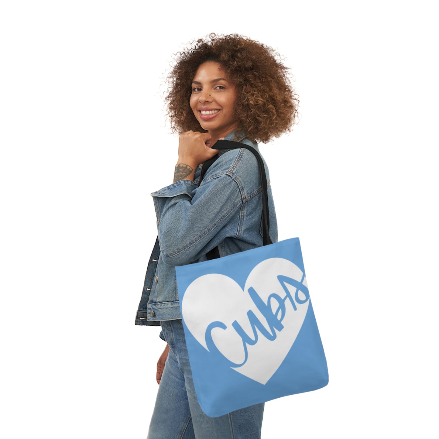 Generic Team Light Blue Canvas Tote Bag, 5-Color Straps - Cubs