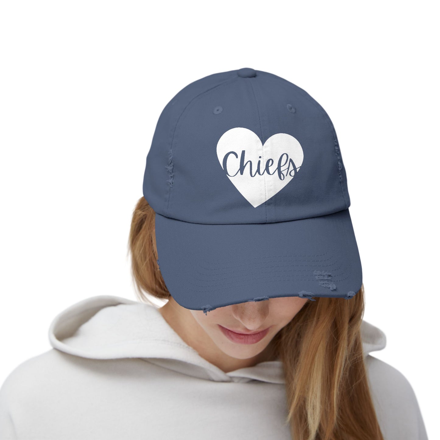 Generic Team Distressed Cap - Chiefs Heart