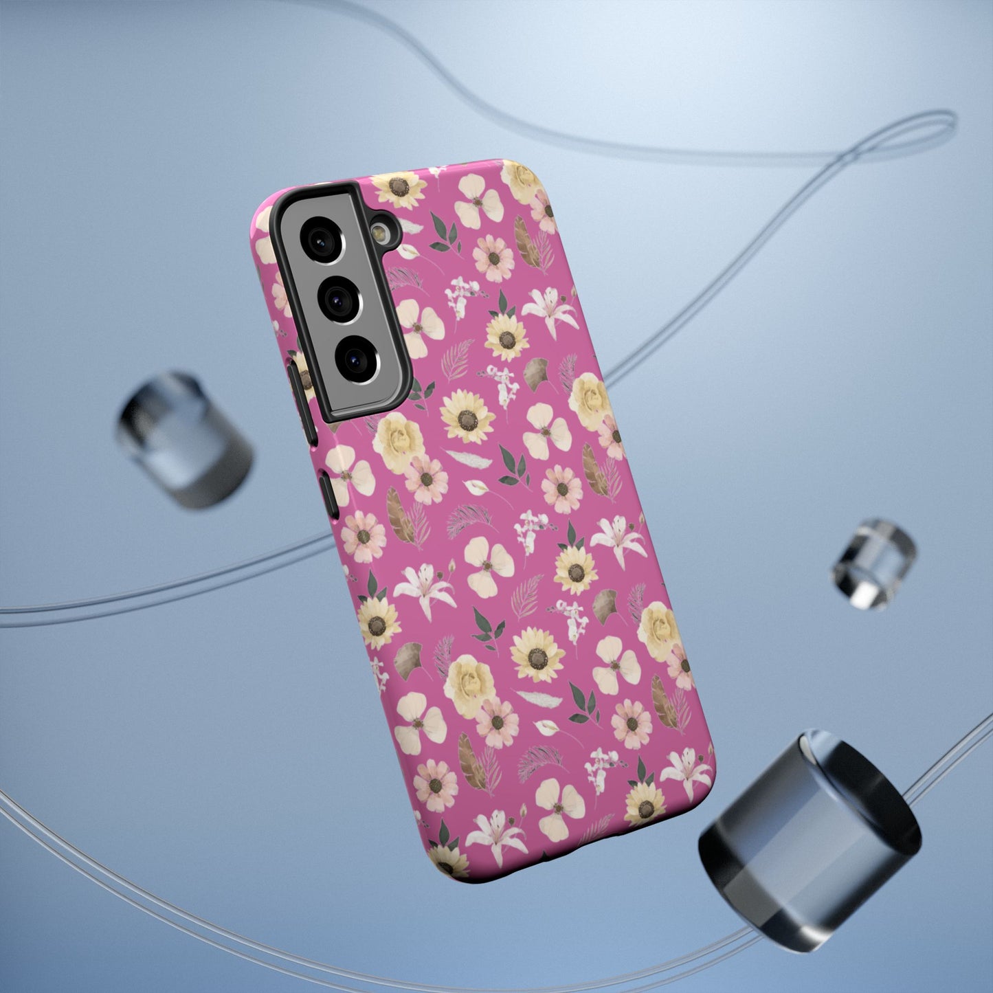 Phone Case - Impact-Resistant - Flower Child Multi & Pink