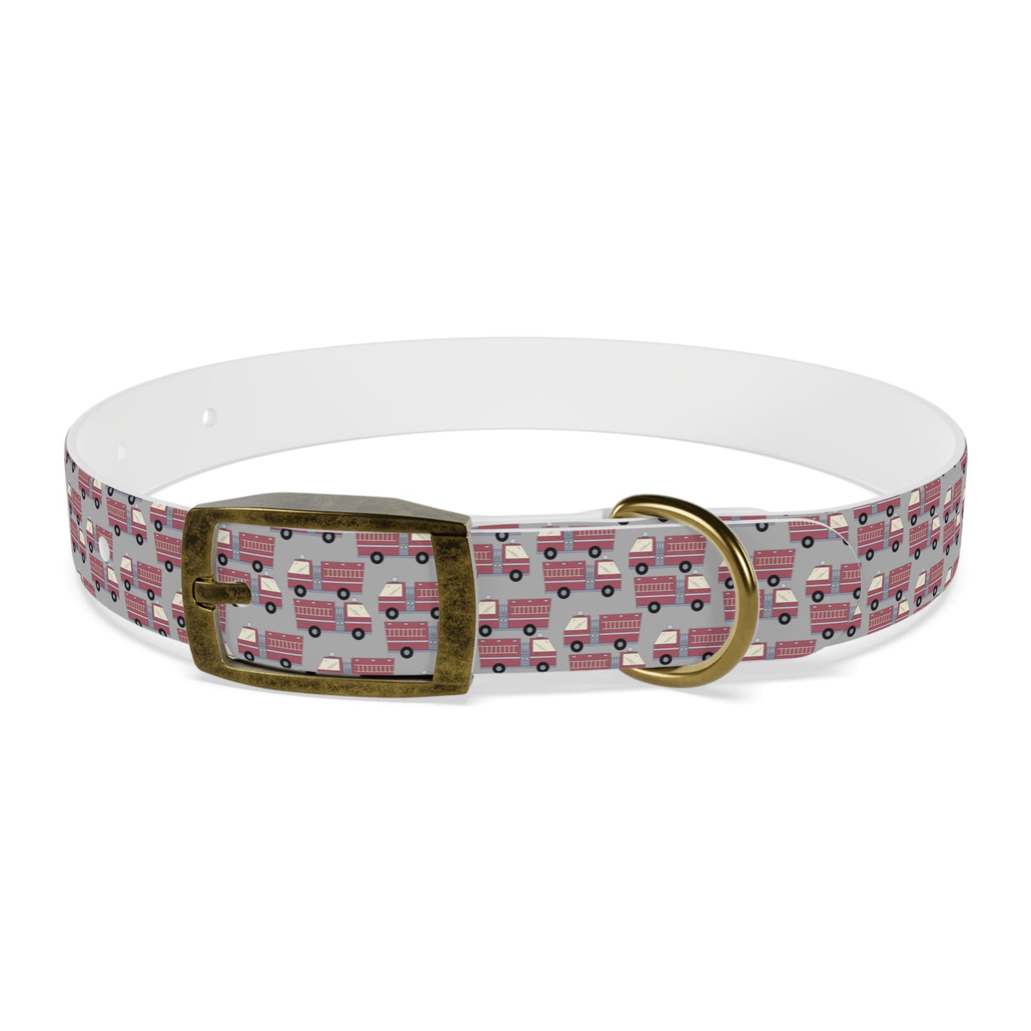 Dog Collar - Fire Trucks - Gry