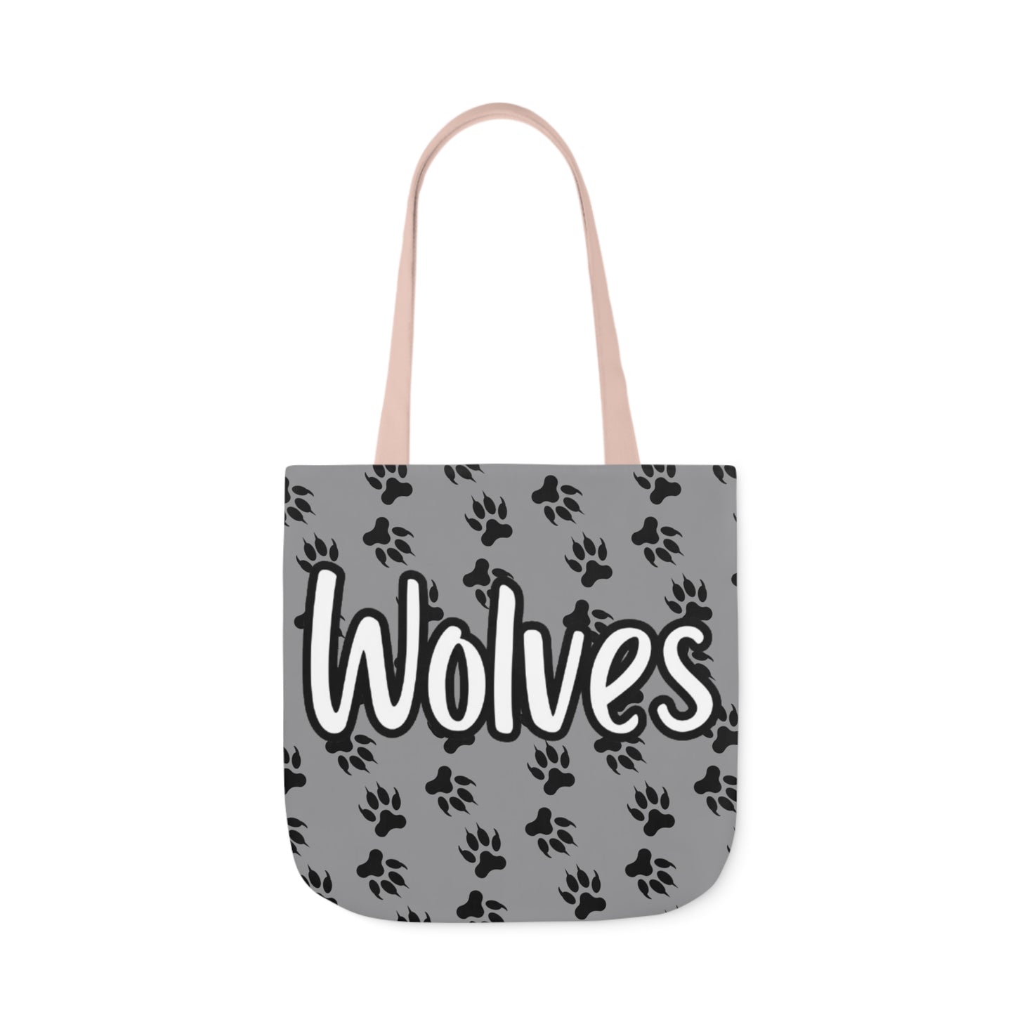 Sports Team Gray Canvas Tote Bag, 5-Color Straps - Wolves