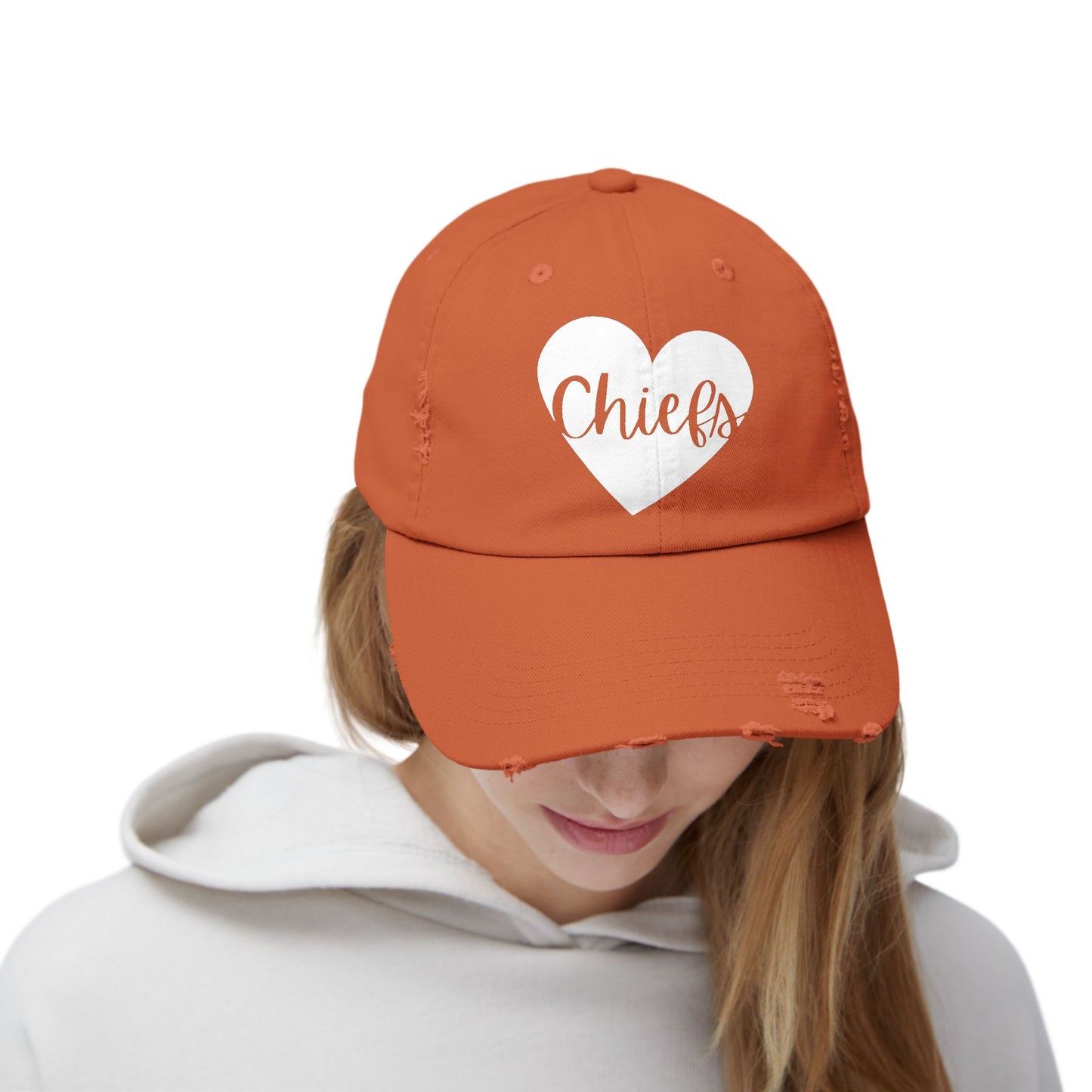 Generic Team Distressed Cap - Chiefs Heart