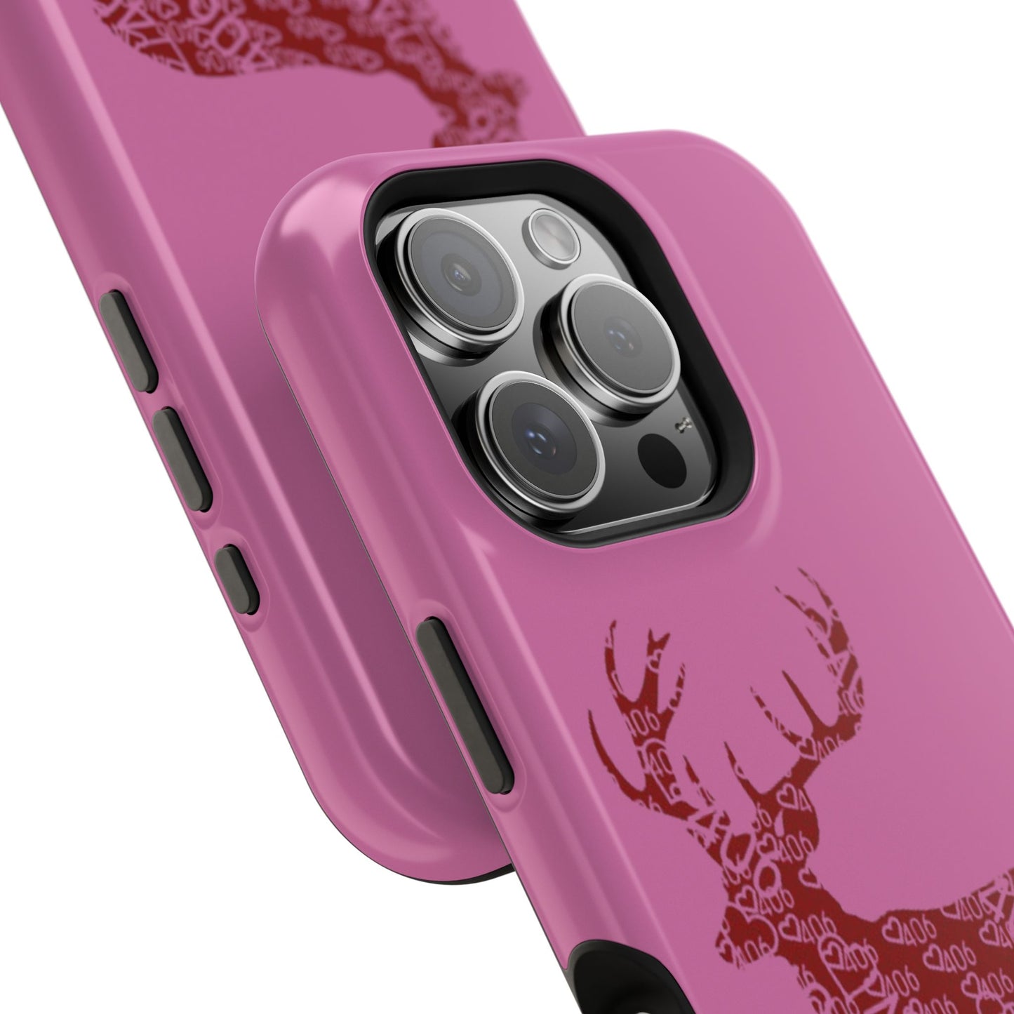 406  Magnetic Pink Tough Case - Maroon Deer