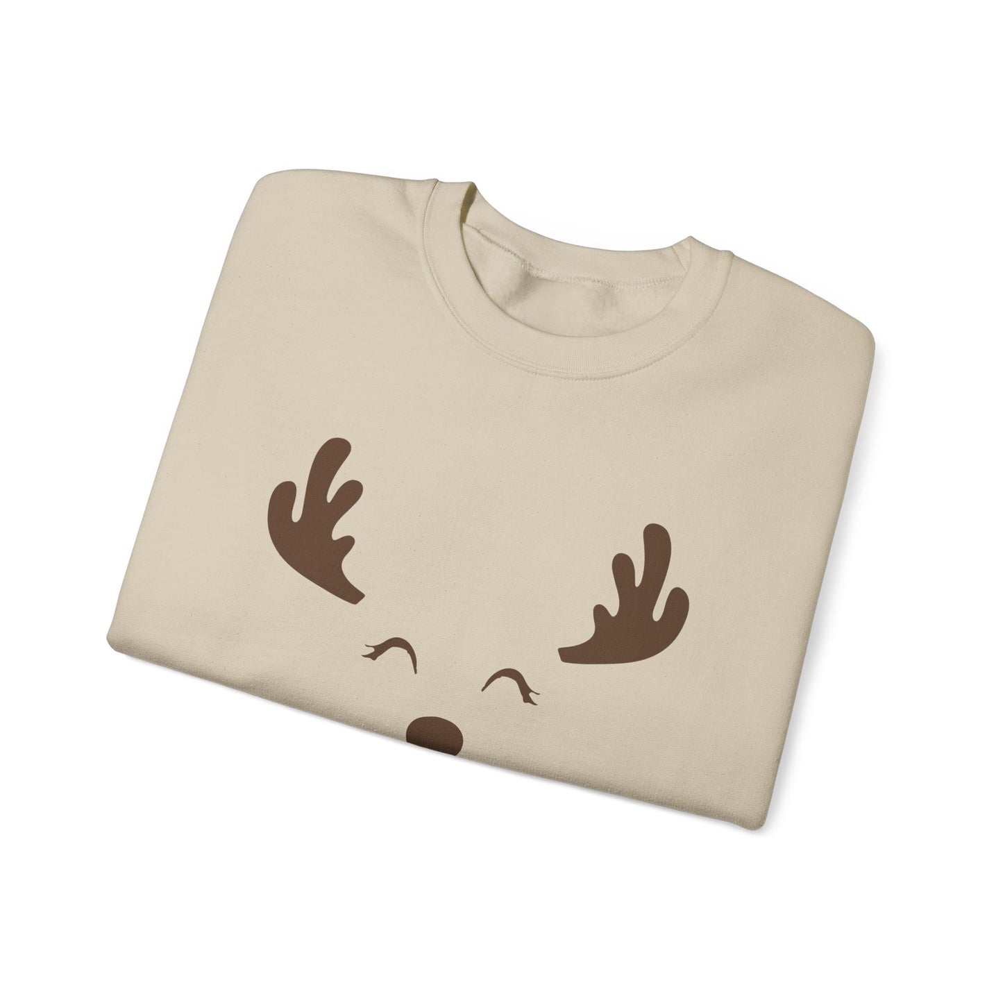 Festive Adult Unisex Reindeer Crewneck Sweatshirt