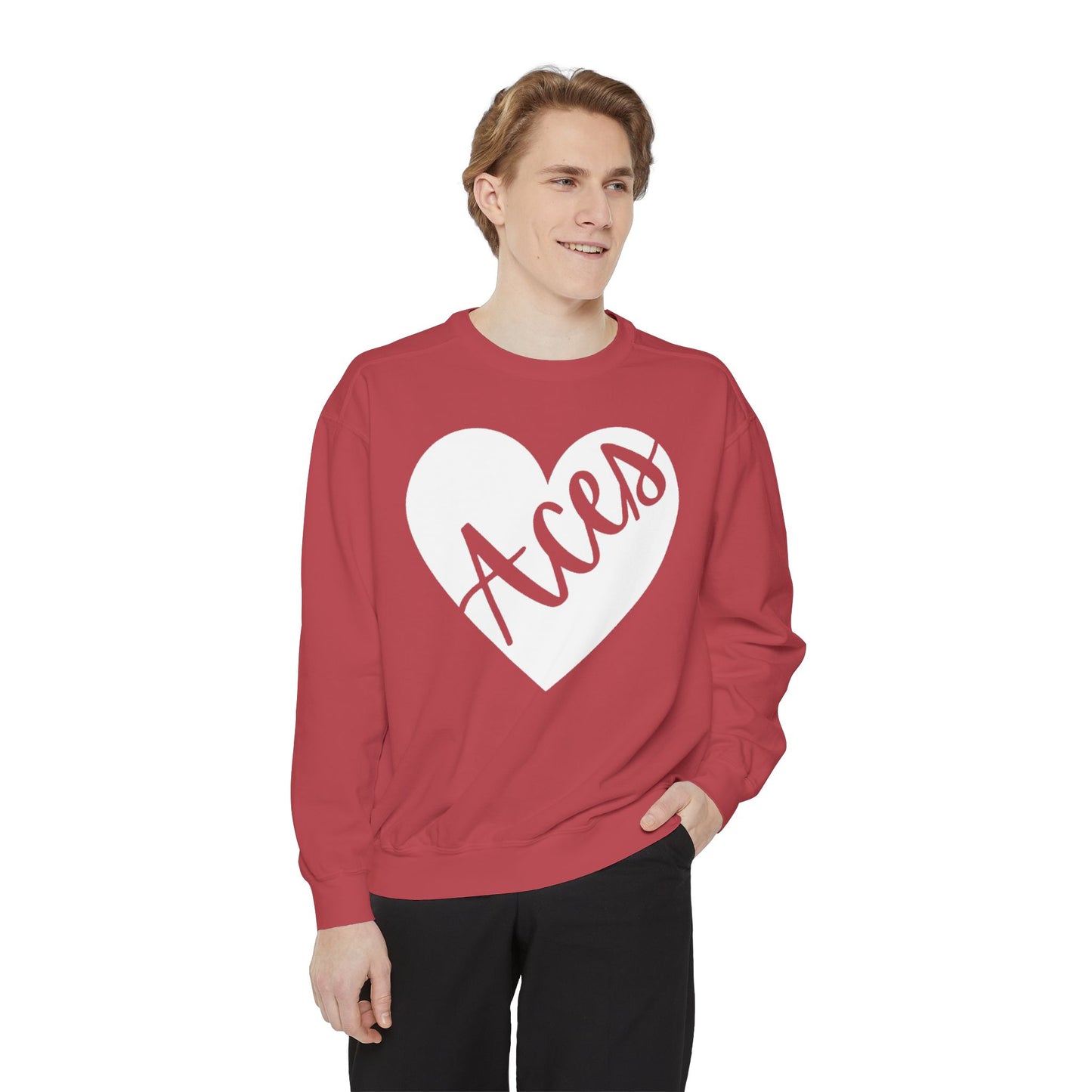 Generic Team Unisex Aqua Crewneck Sweatshirt - Aces