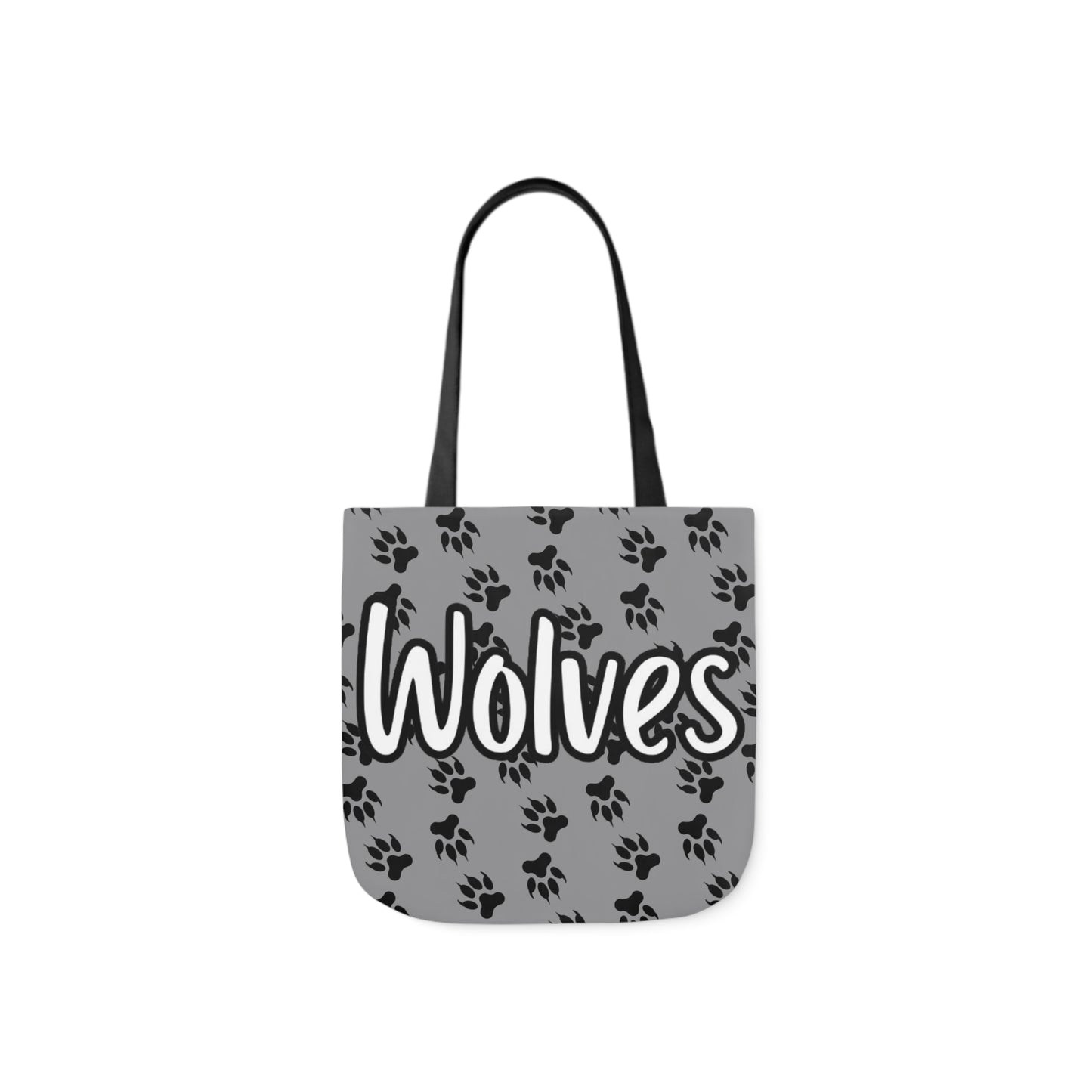 Sports Team Gray Canvas Tote Bag, 5-Color Straps - Wolves