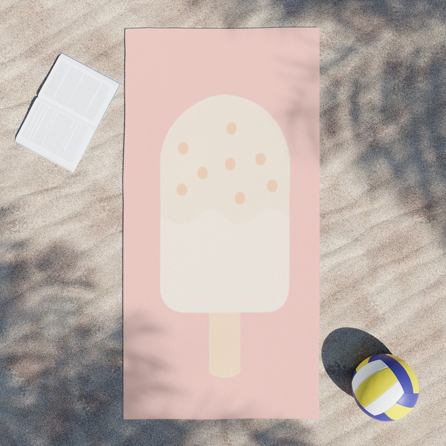 My Sunshine Collection - Cute Ice Cream Beach Towels, Summer Towels, Pool Party Essentials, Gift for Beach Lovers, Vibrant Cotton Towels