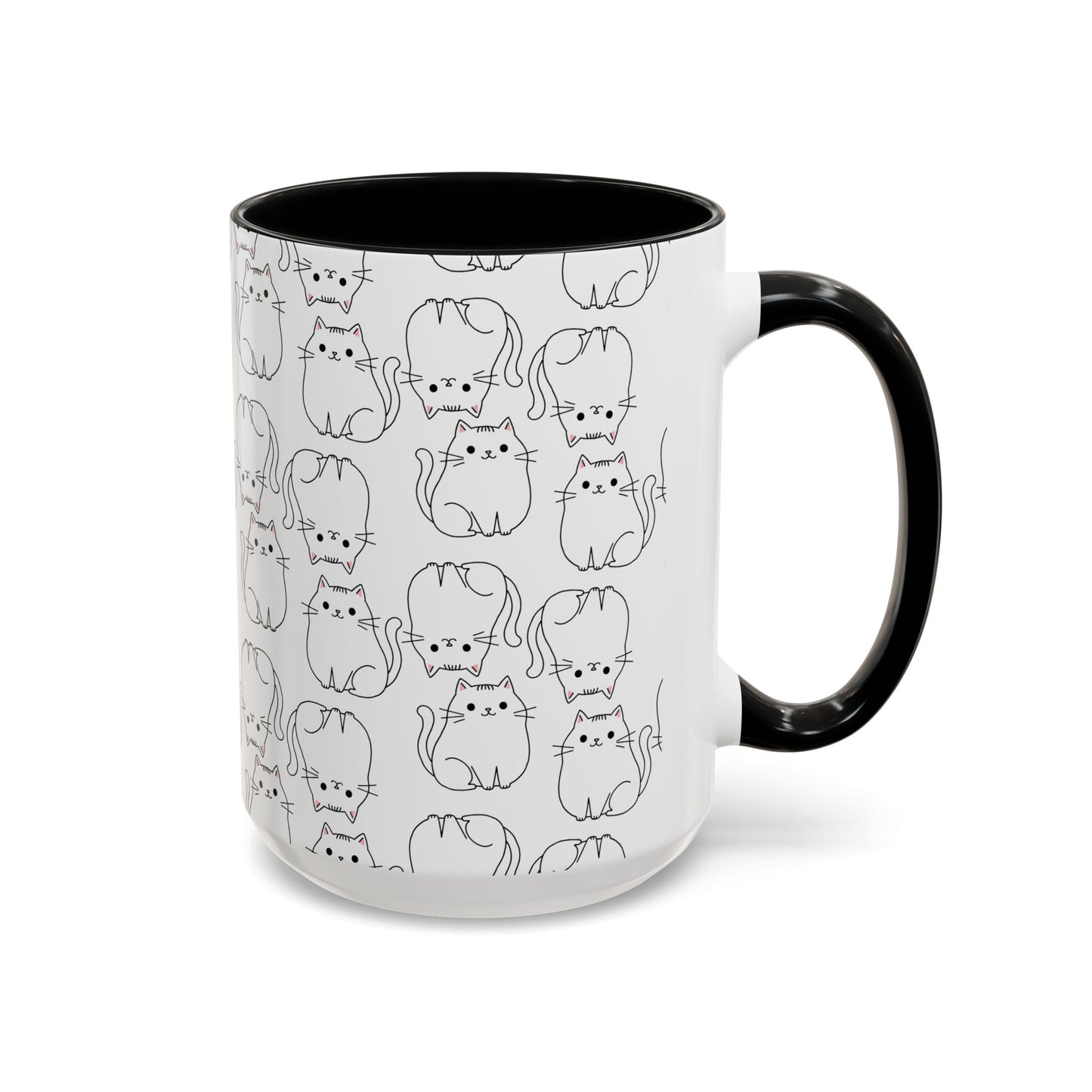 Mug - Cute Cat Print Coffee Mug (11, 15oz)