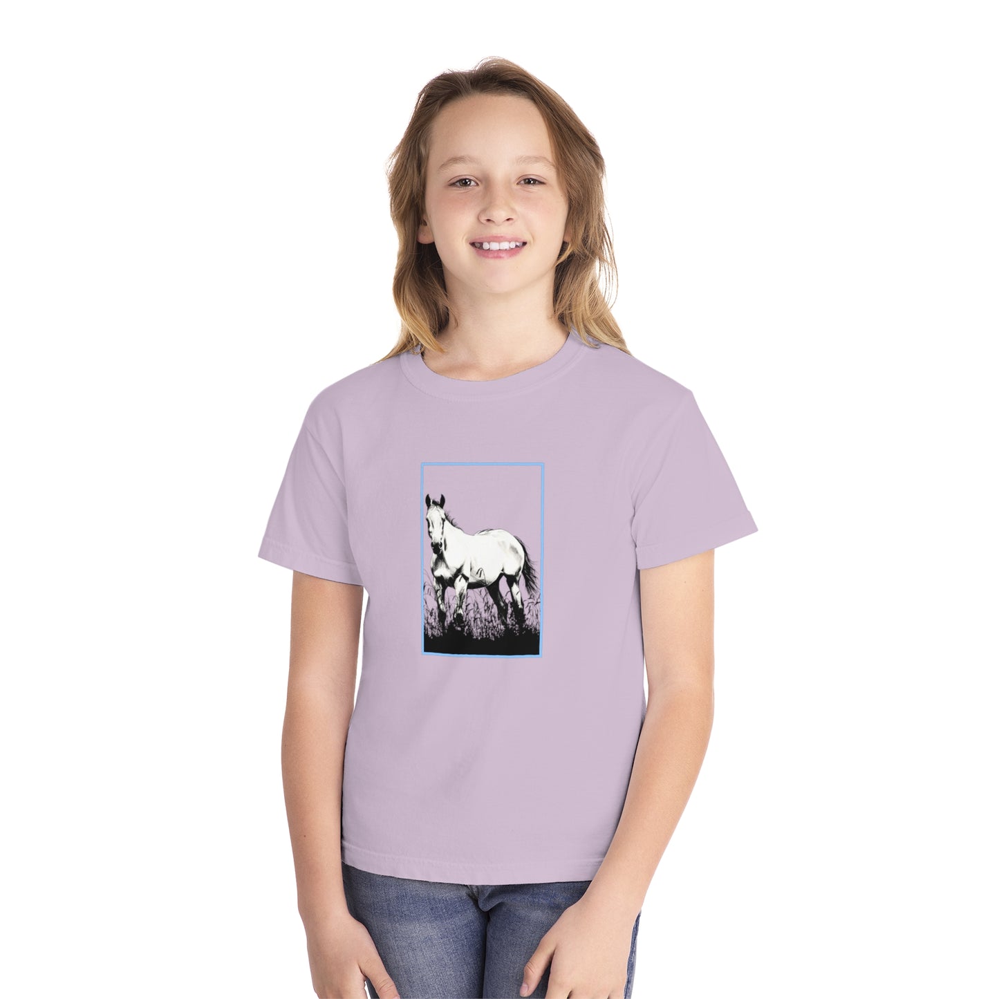 Youth Midweight Tee - Framed Horse Sketch