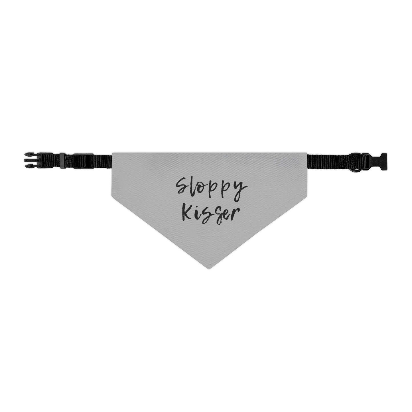 Pet Bandana Collar Grey - Sloppy Kisser