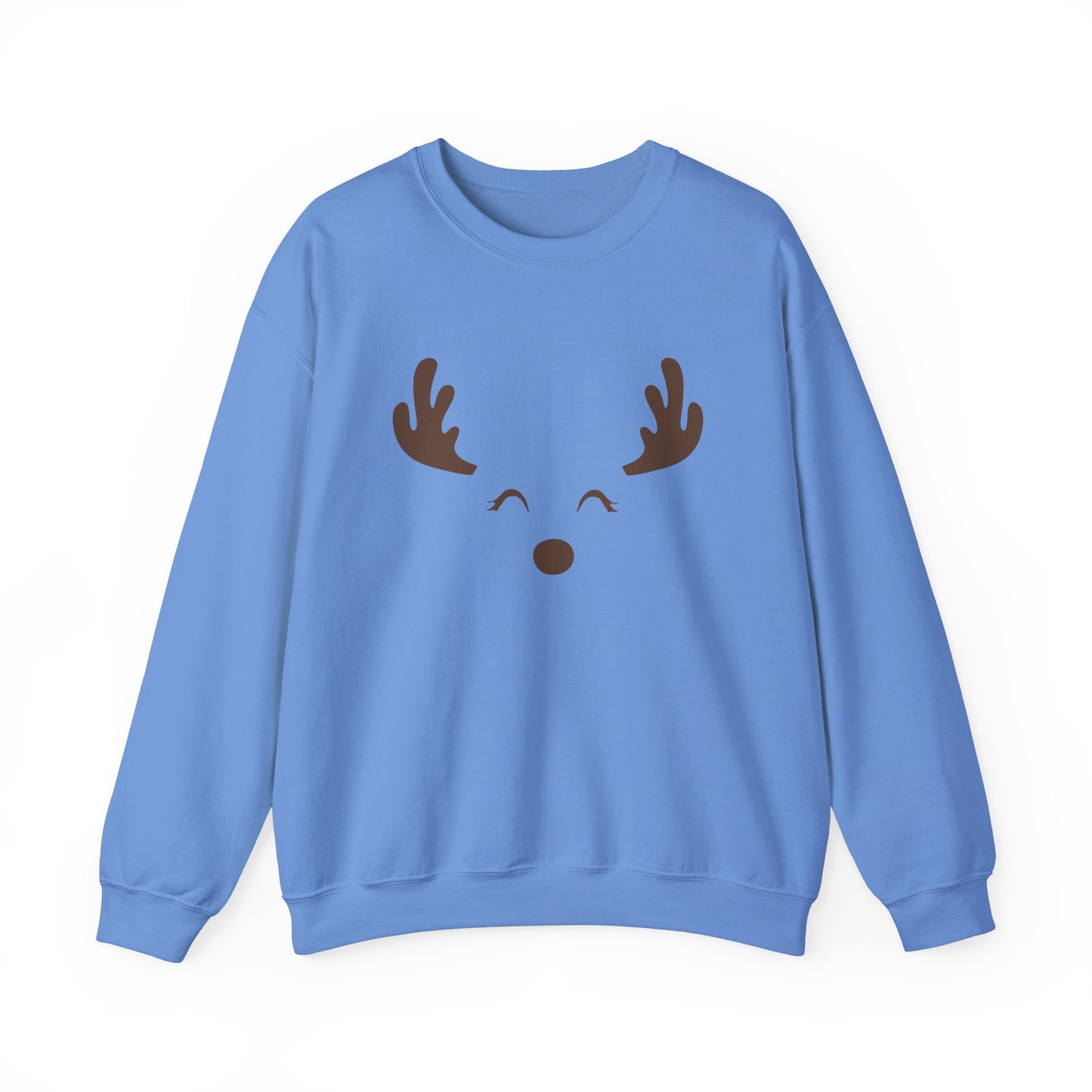 Festive Adult Unisex Reindeer Crewneck Sweatshirt