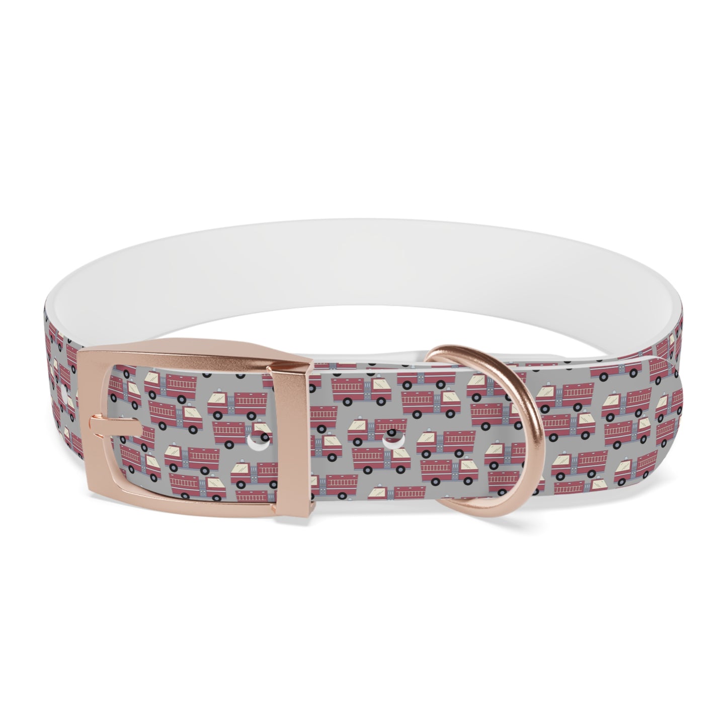 Dog Collar - Fire Trucks - Gry