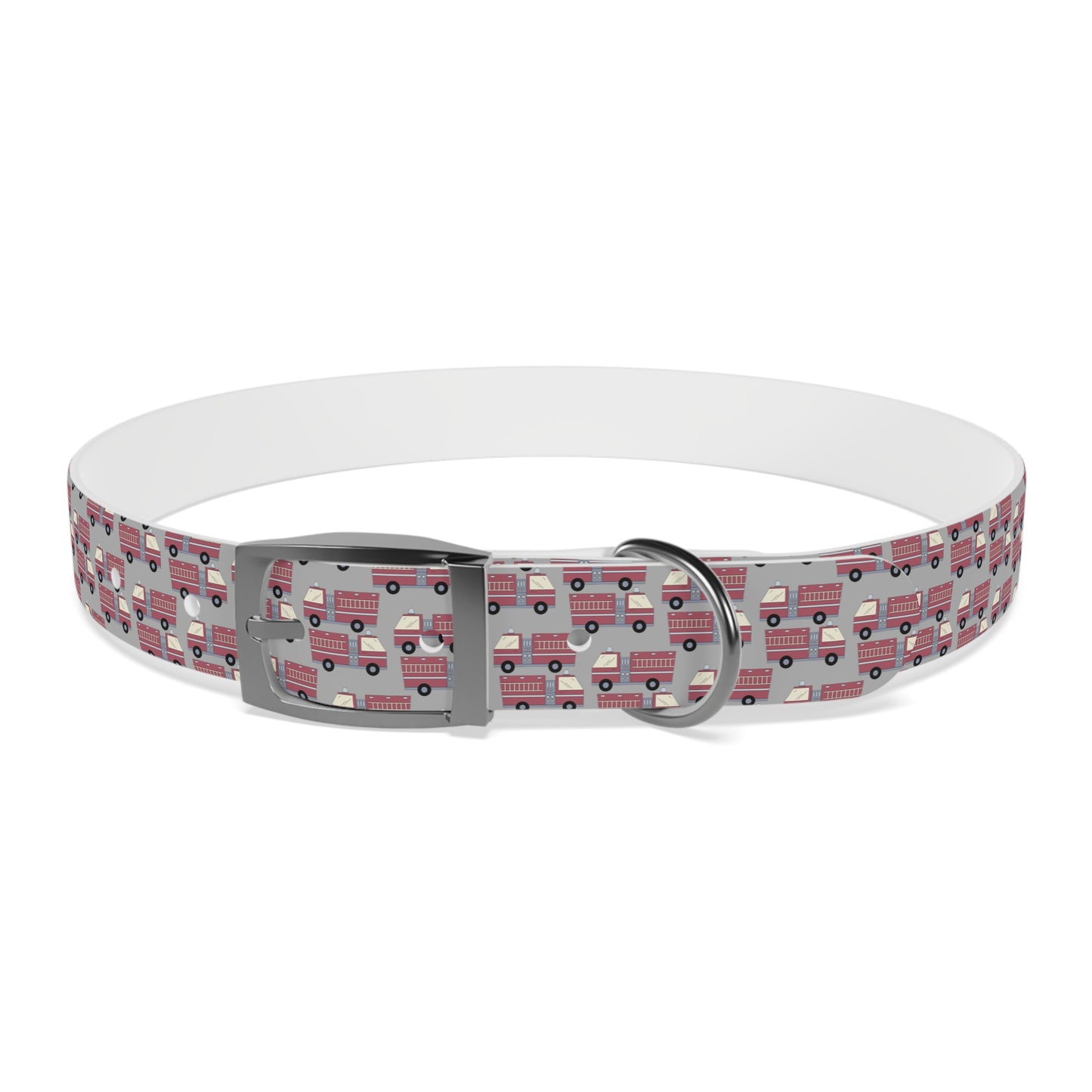 Dog Collar - Fire Trucks - Gry