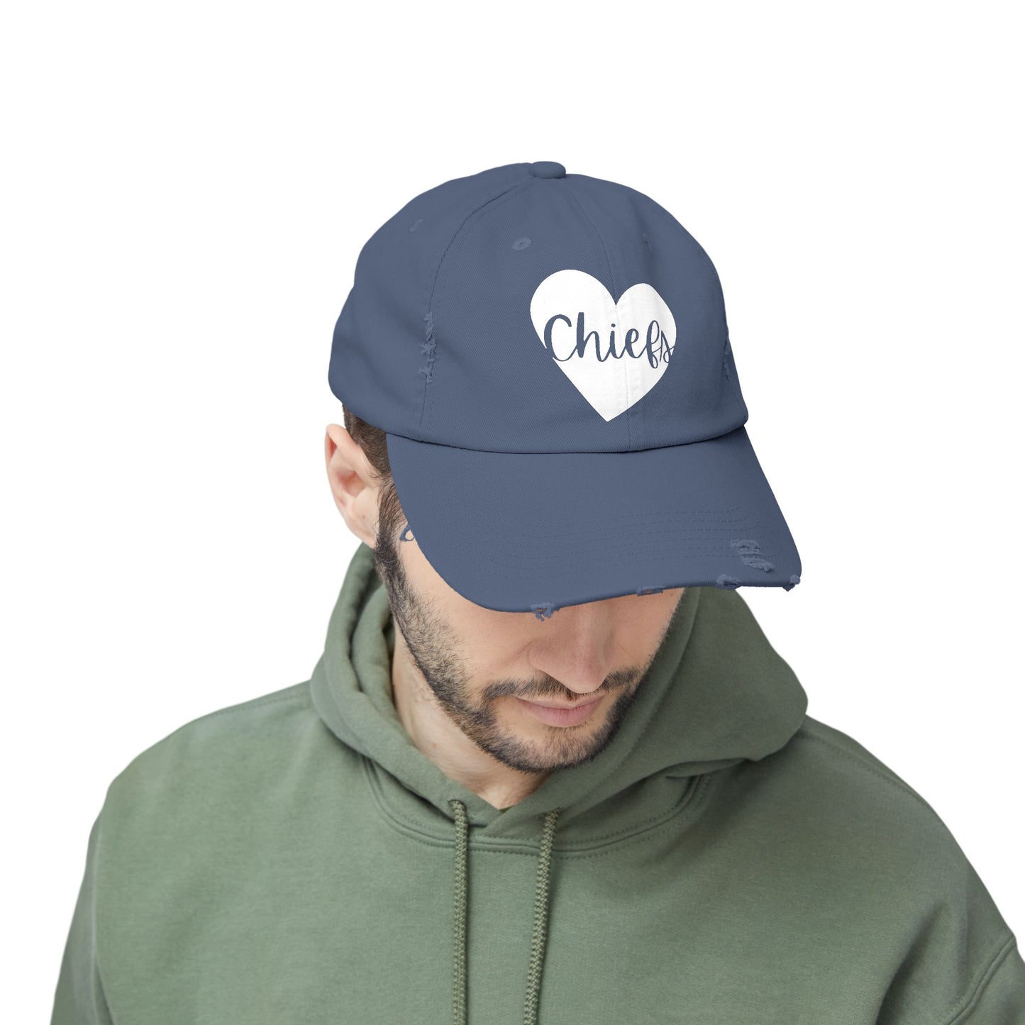 Generic Team Distressed Cap - Chiefs Heart