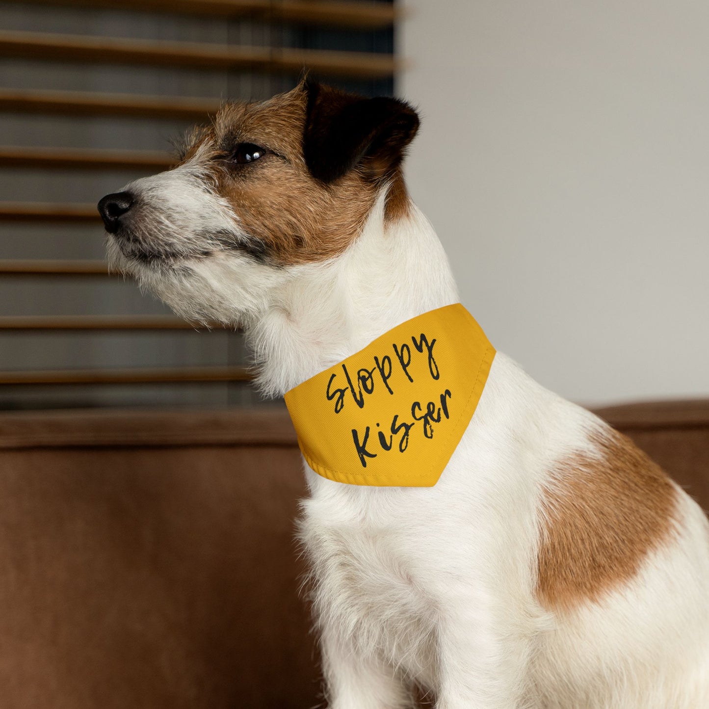 Pet Bandana Collar Yellow - Sloppy Kisser