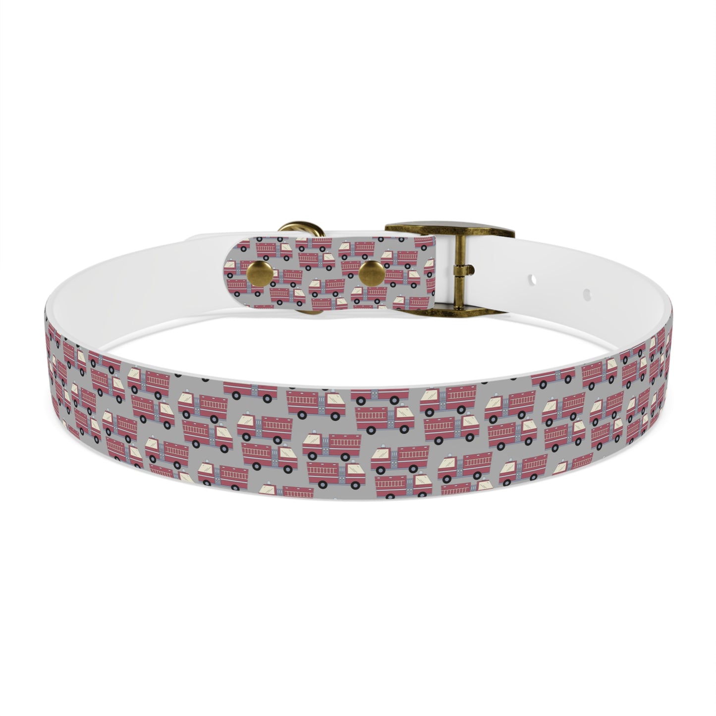 Dog Collar - Fire Trucks - Gry