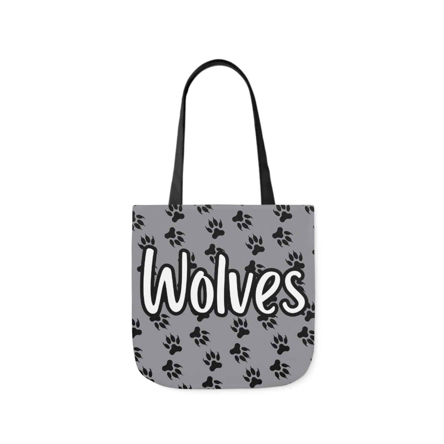 Sports Team Gray Canvas Tote Bag, 5-Color Straps - Wolves