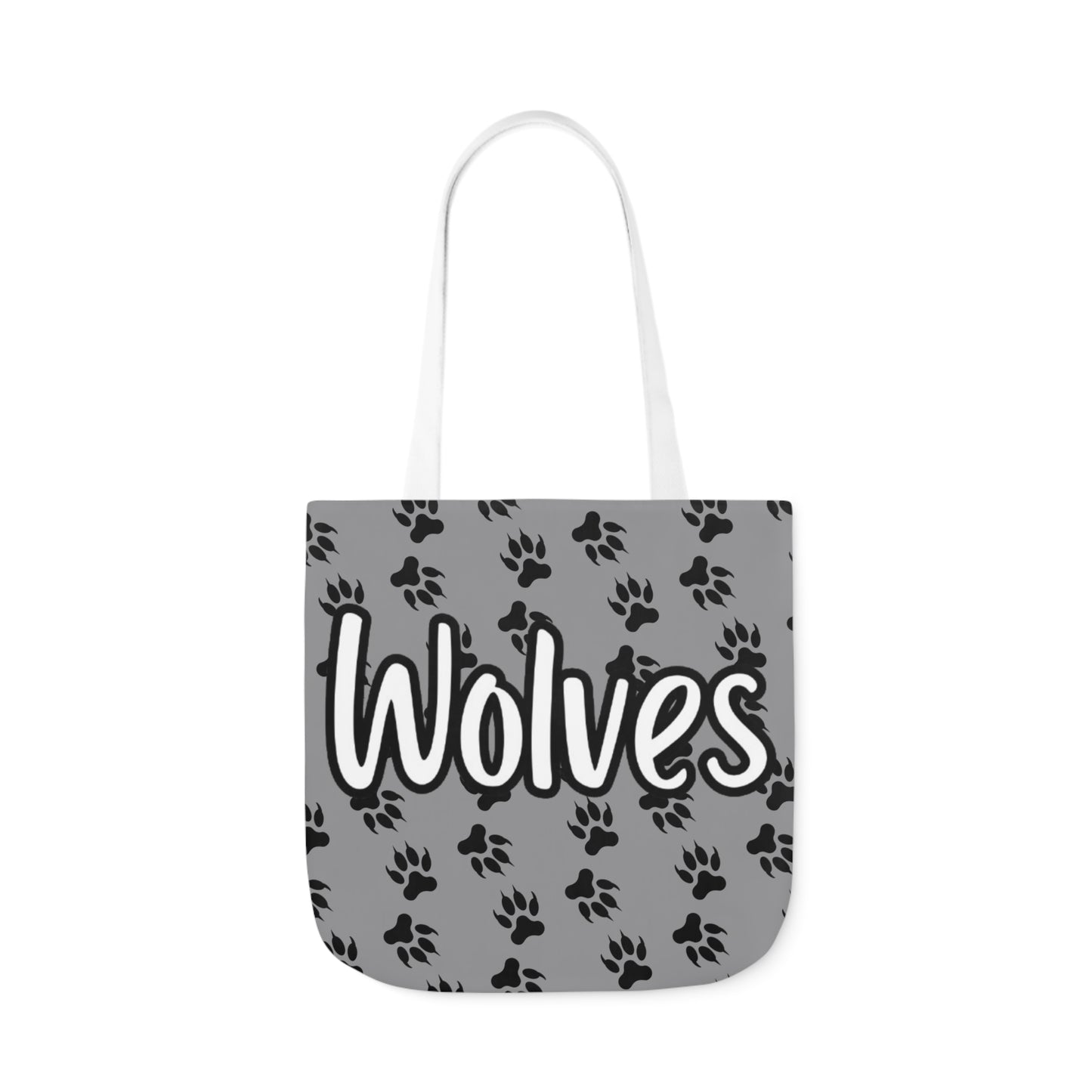 Sports Team Gray Canvas Tote Bag, 5-Color Straps - Wolves