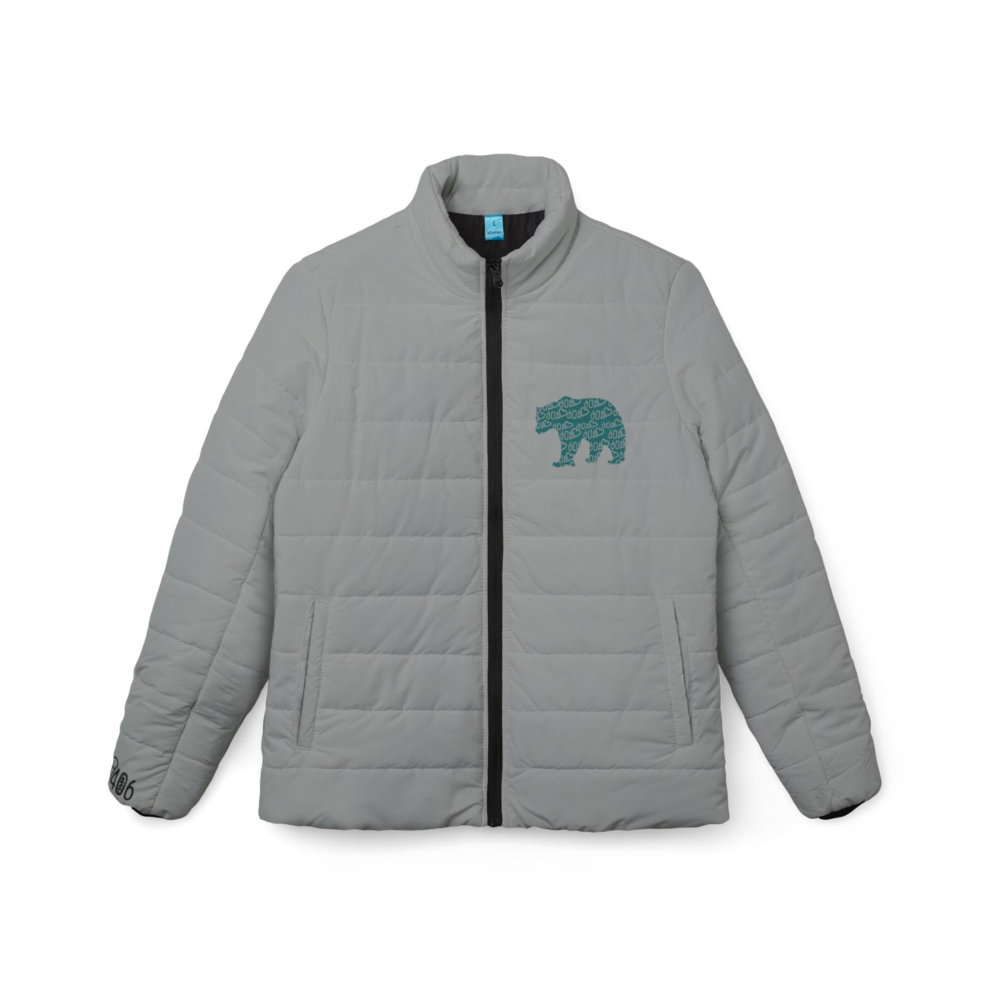 406  Women's Grey Puffer Jacket - ITS406 Bear