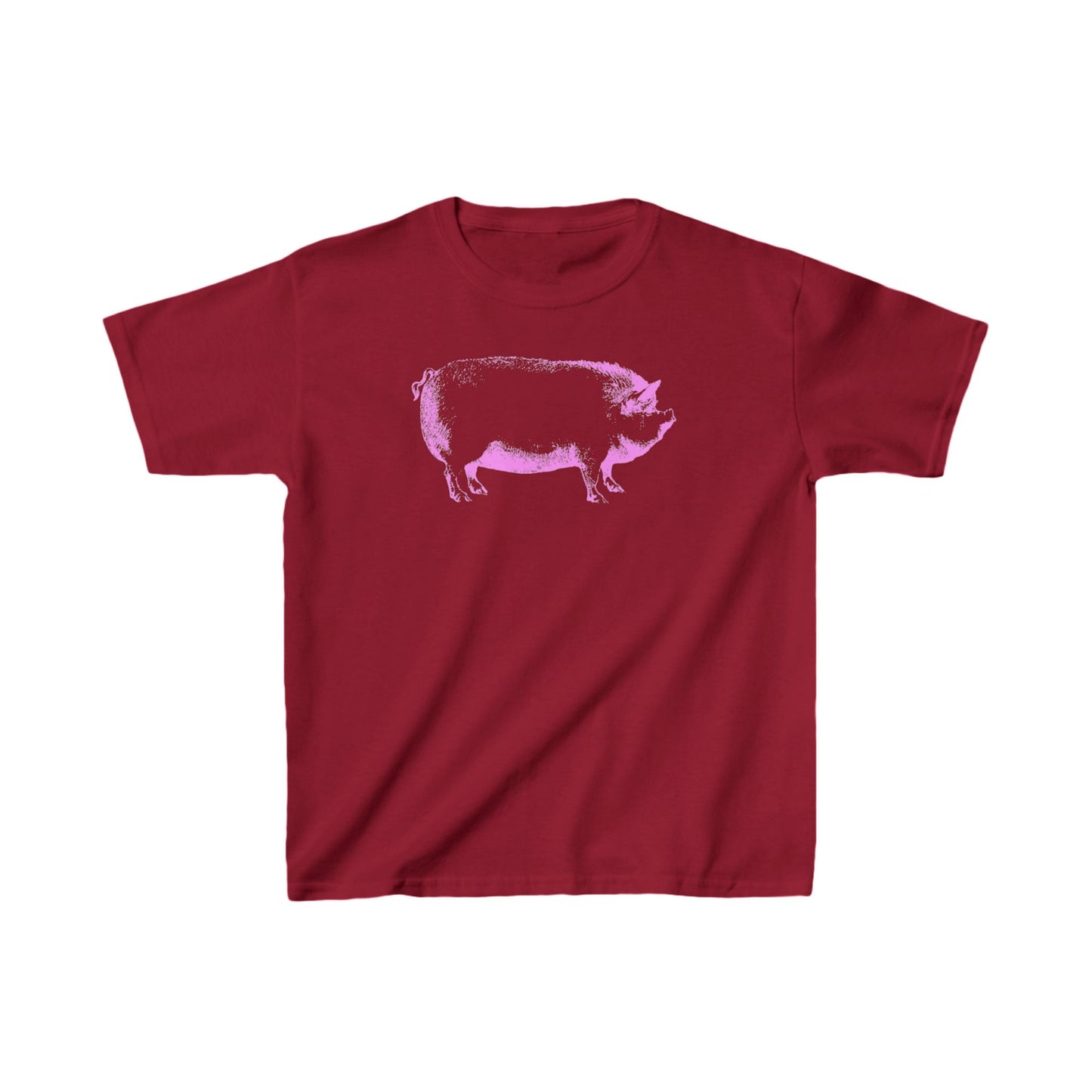 Kids Heavy Cotton™ Tee - Hot Pink Hog