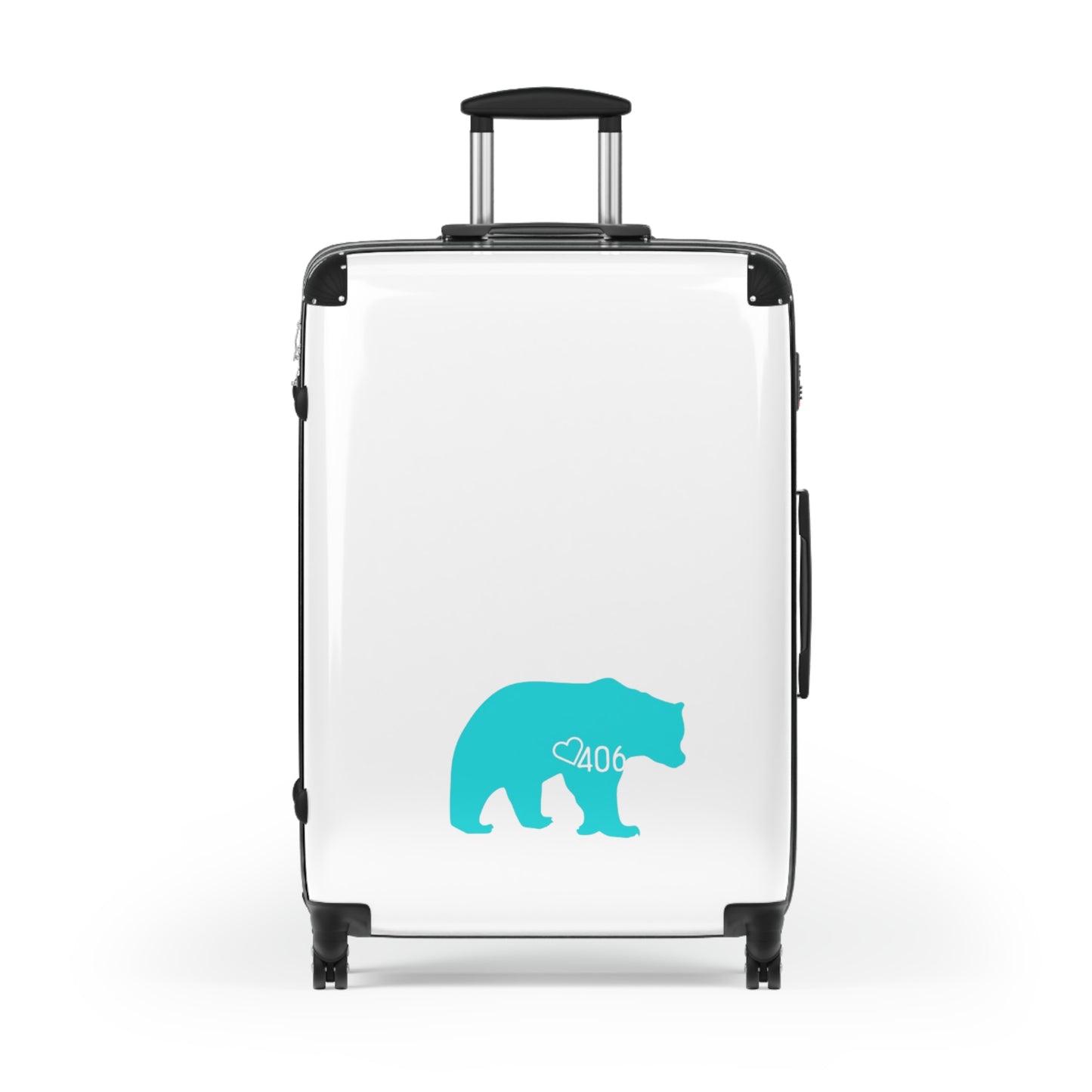 406 Design Hot Pink 90's Inspired Suitcase - Bear