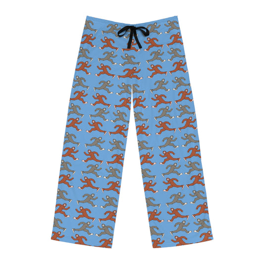 Men's Pajama Pants (AOP) - Bigfoot Big Step Blue