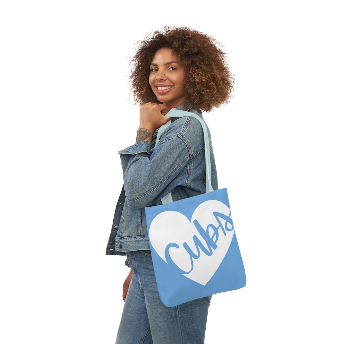 Generic Team Light Blue Canvas Tote Bag, 5-Color Straps - Cubs